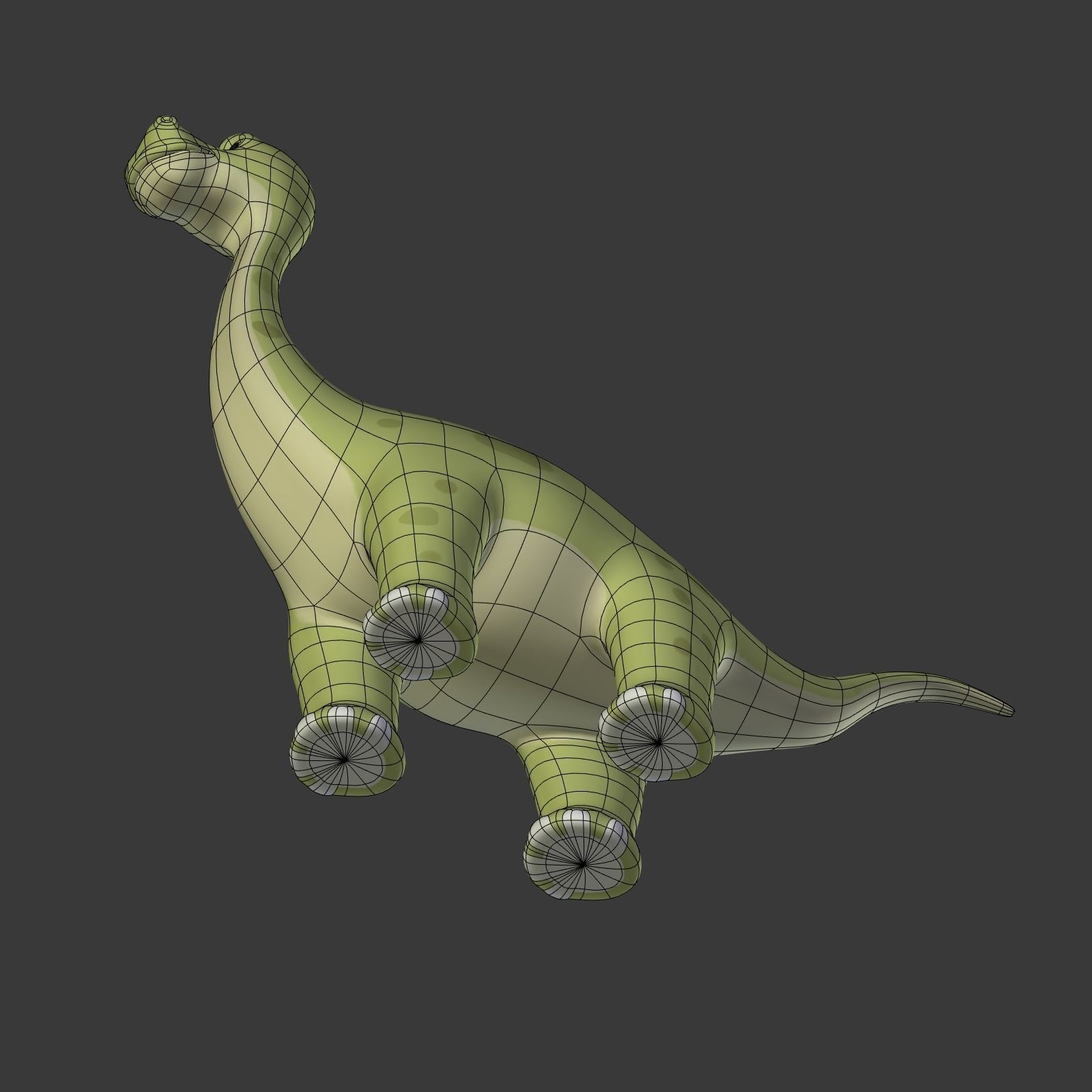 Cartoon Dinosaur Low-poly 3D model_22