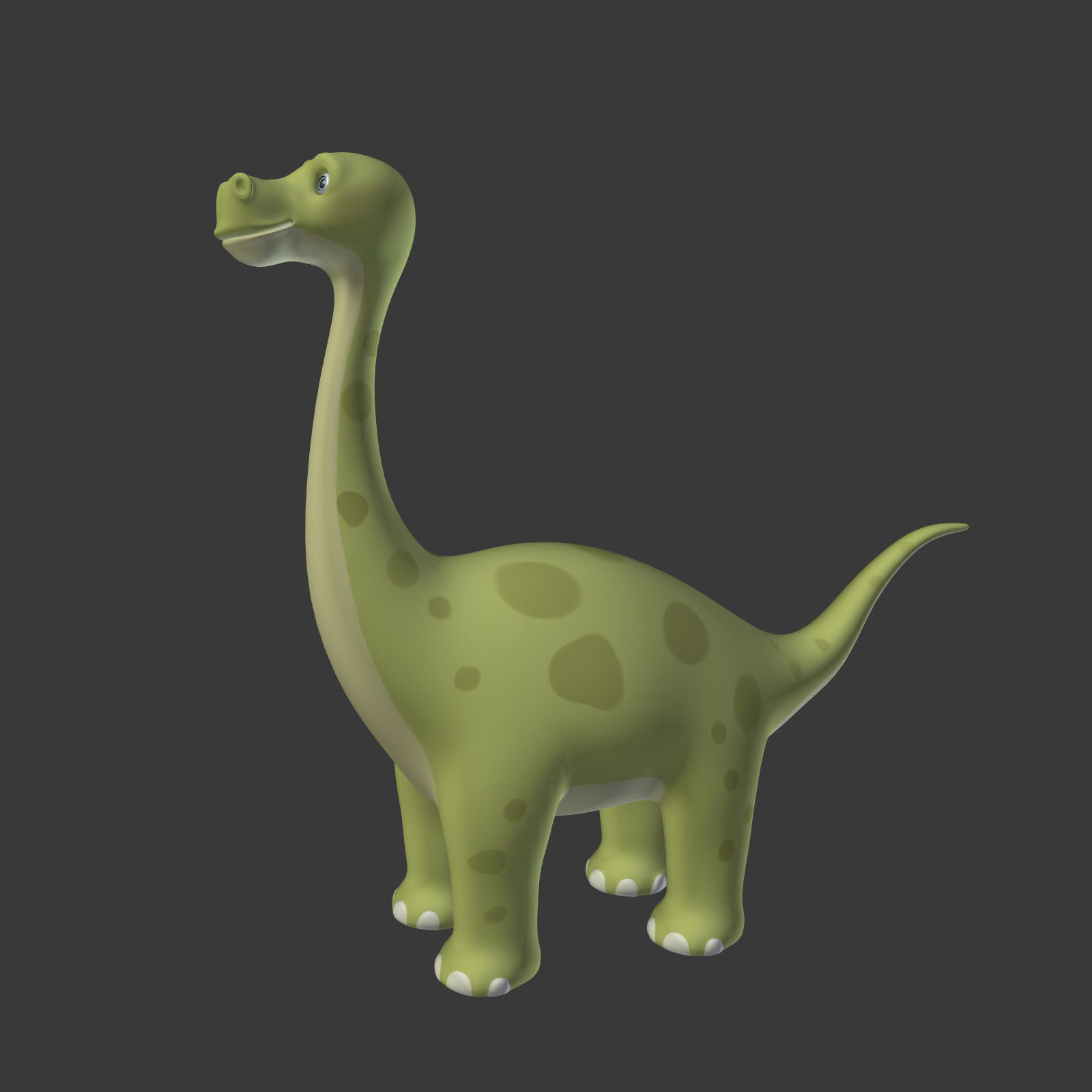 Cartoon Dinosaur Low-poly 3D model_1