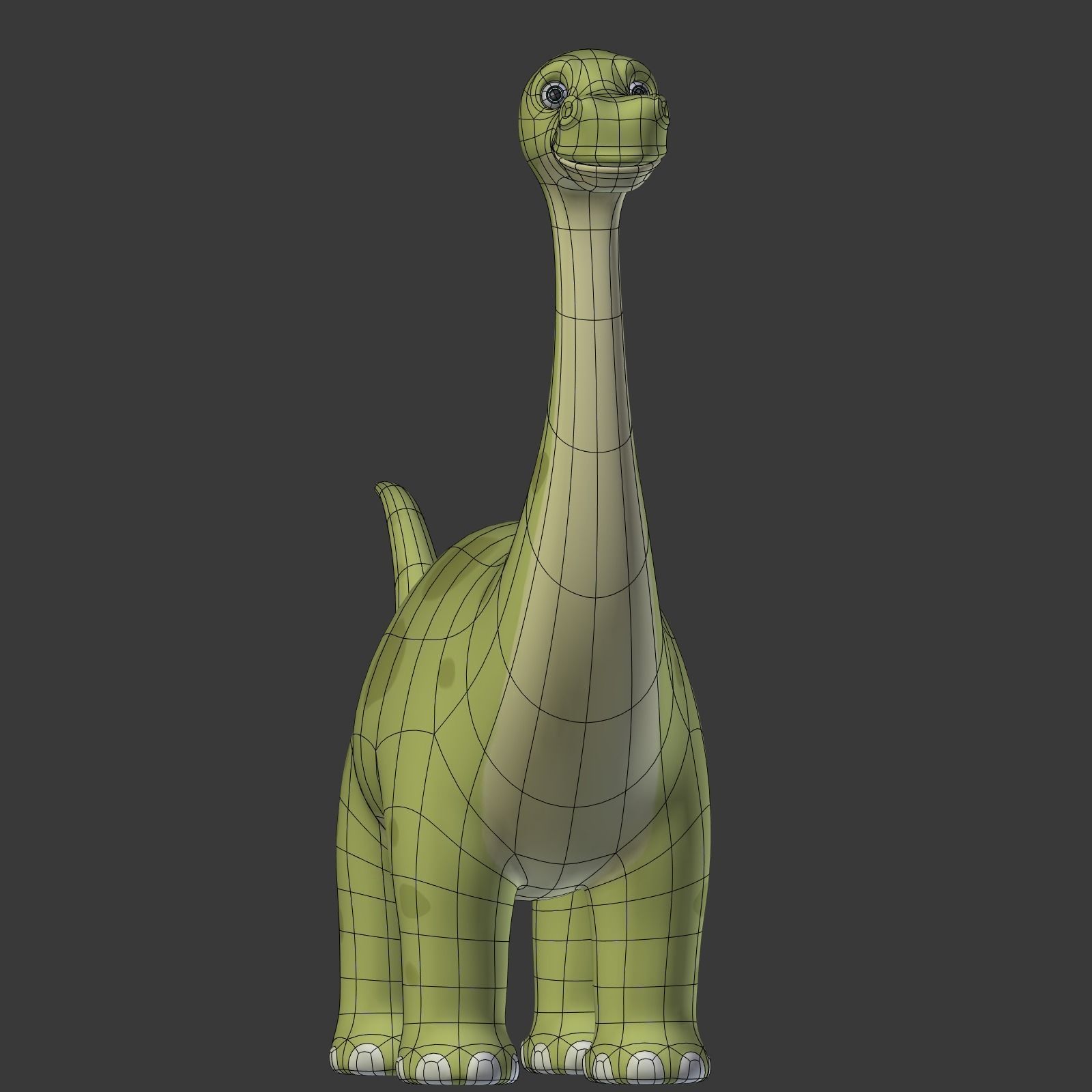 Cartoon Dinosaur Low-poly 3D model_12