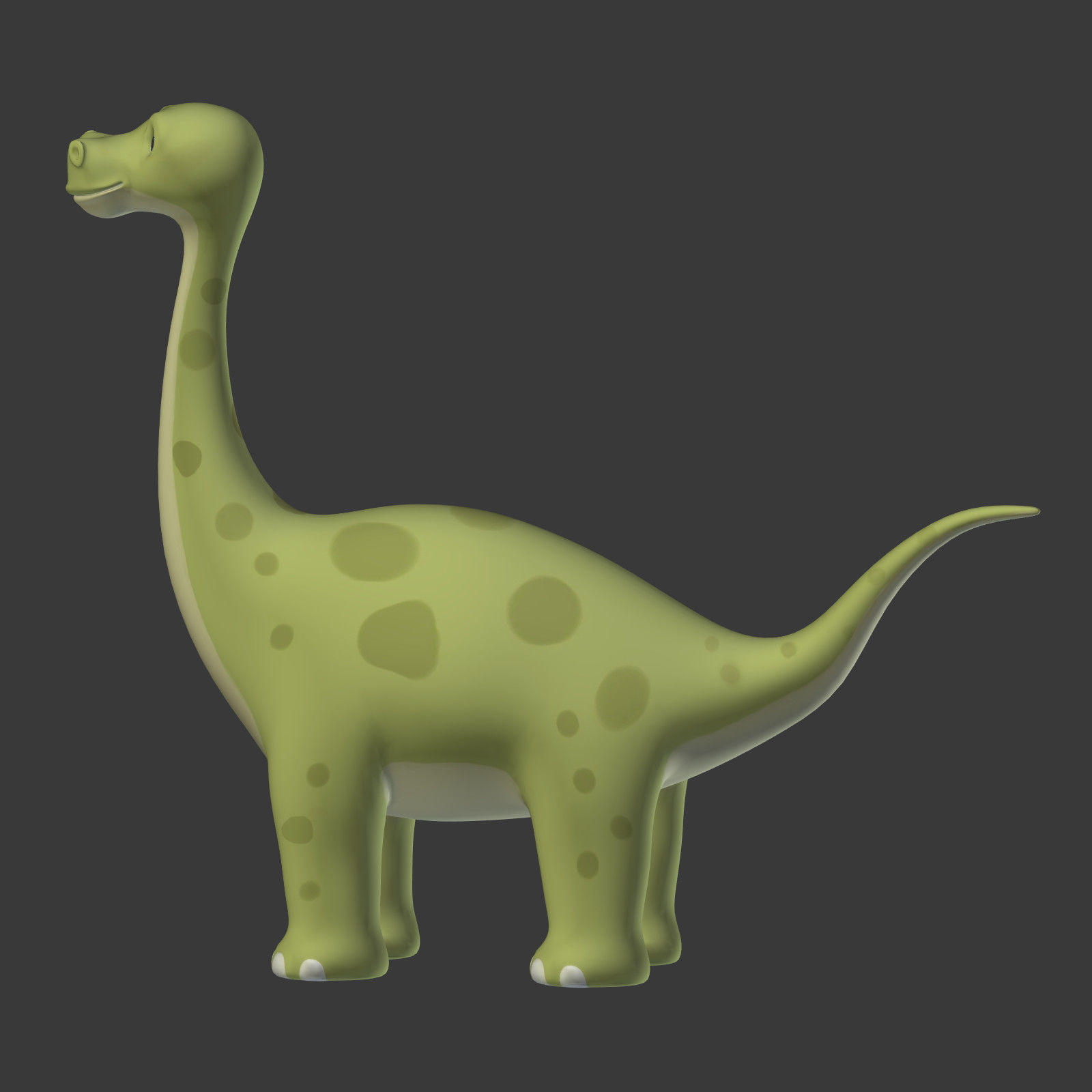 Cartoon Dinosaur Low-poly 3D model_9