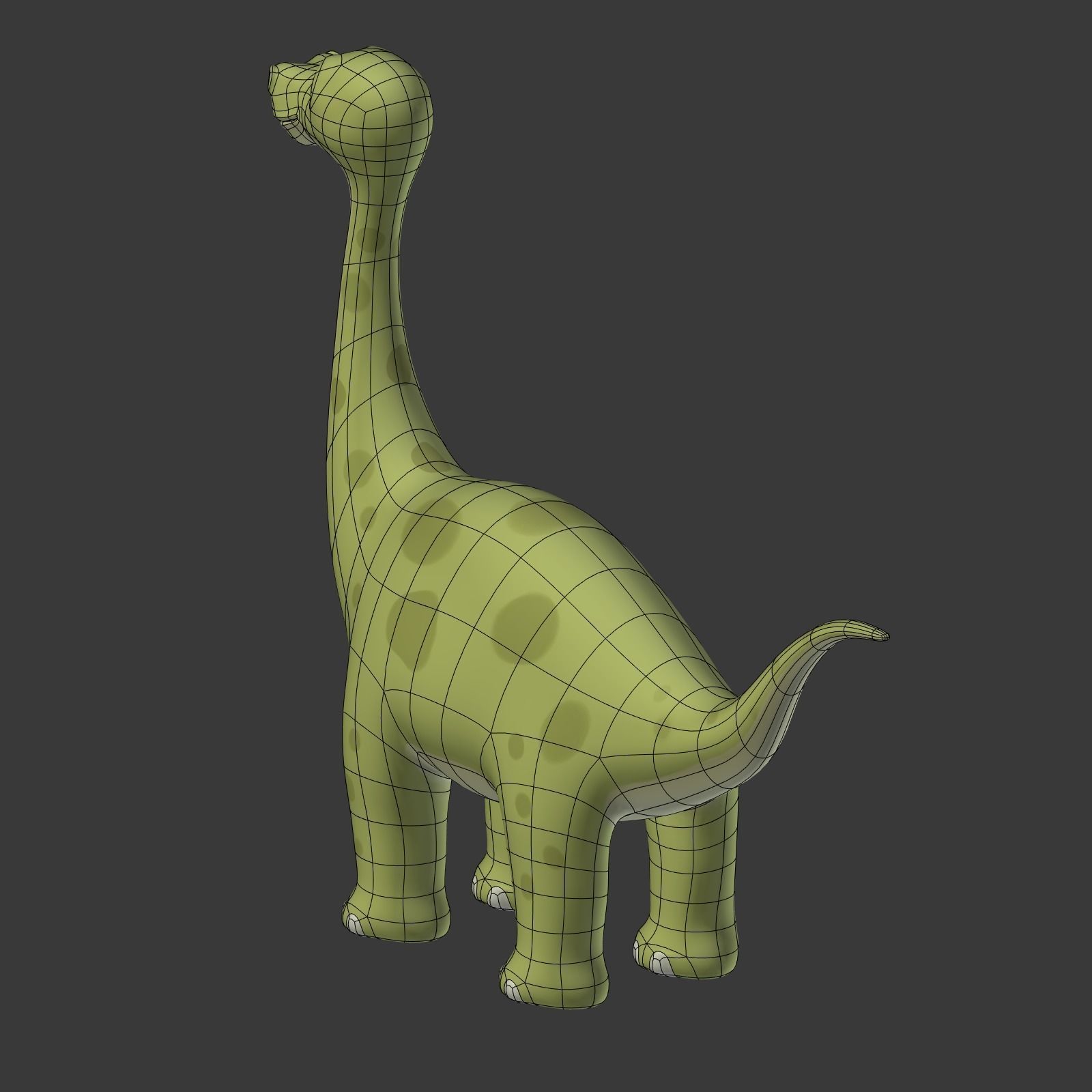 Cartoon Dinosaur Low-poly 3D model_14