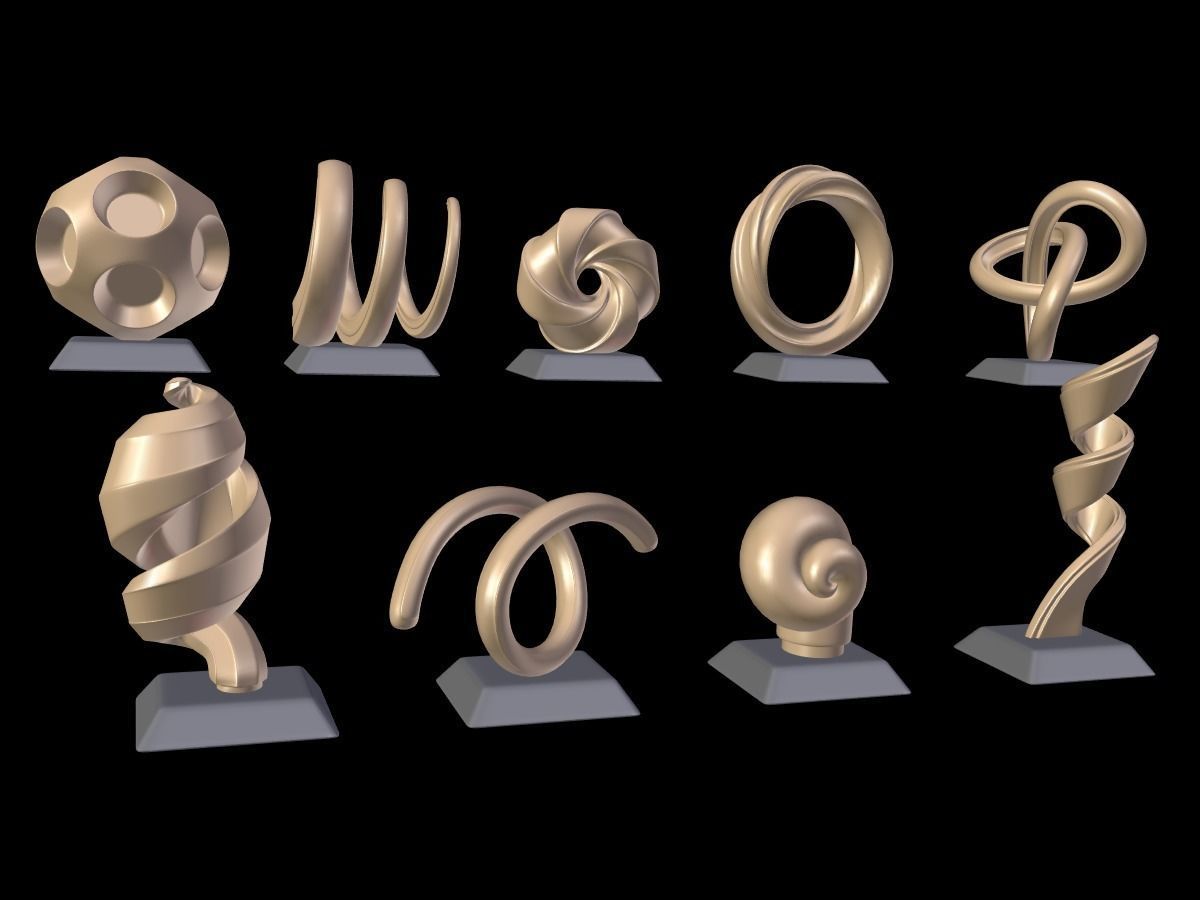 Decorative Abstract Elements 2 Low-poly 3D model_1