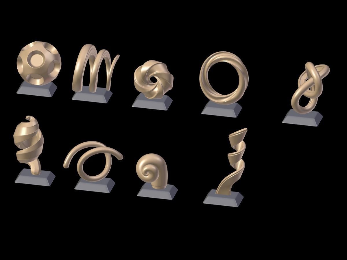 Decorative Abstract Elements 2 Low-poly 3D model_3