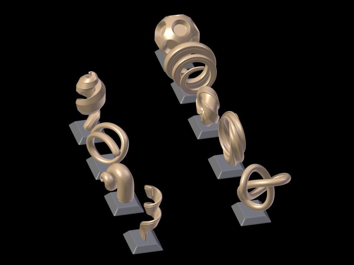 Decorative Abstract Elements 2 Low-poly 3D model_25