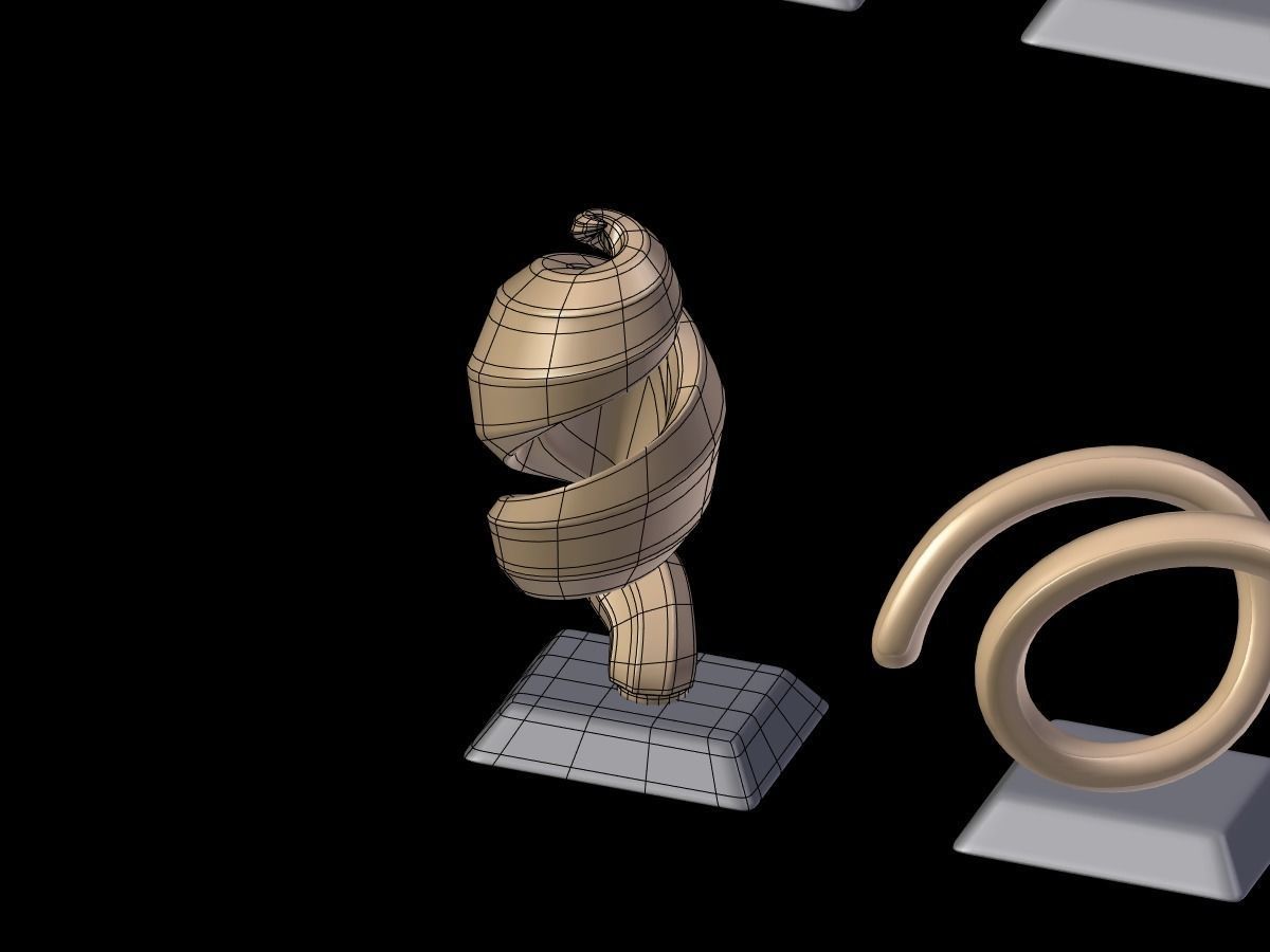 Decorative Abstract Elements 2 Low-poly 3D model_4