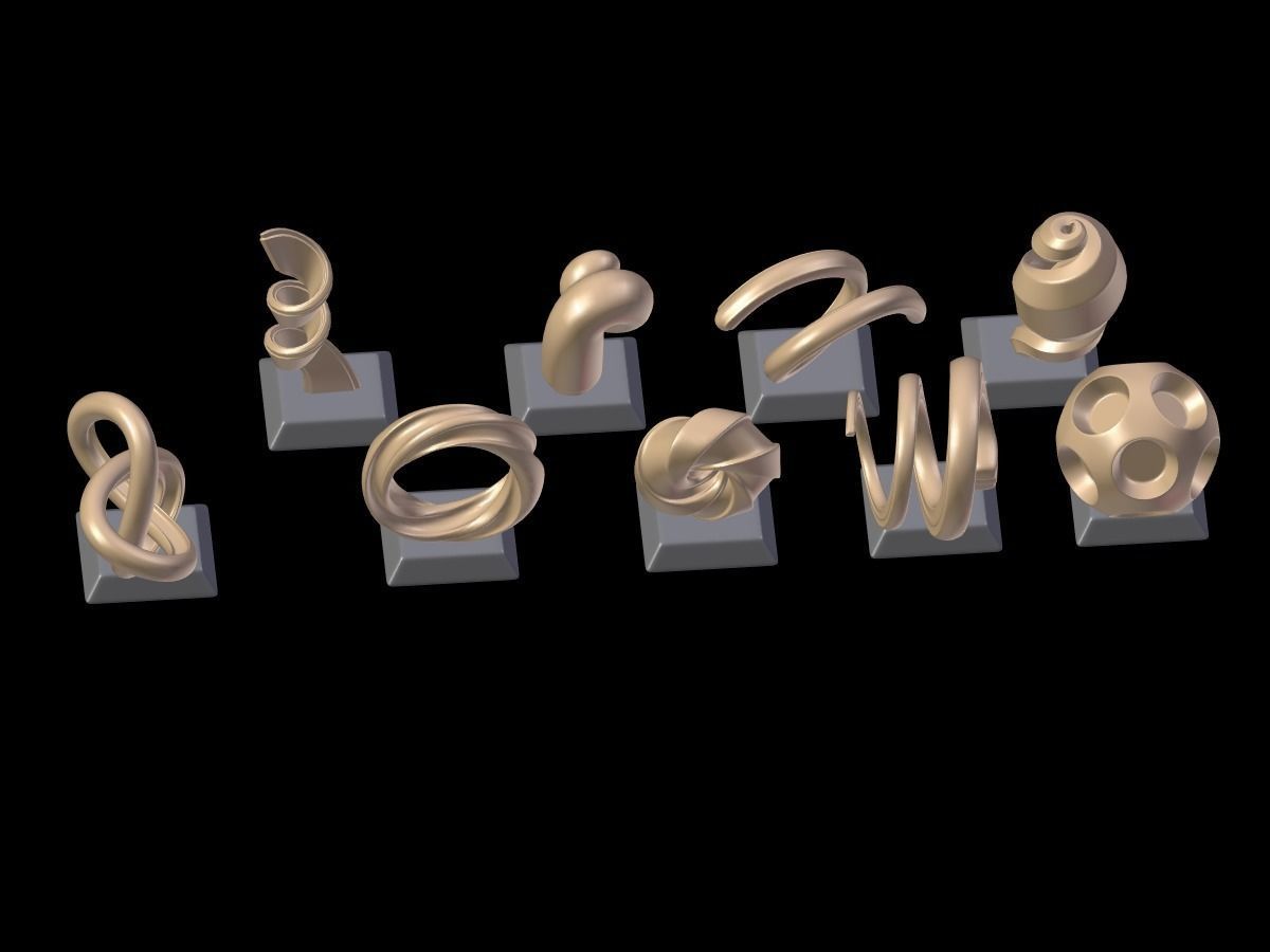 Decorative Abstract Elements 2 Low-poly 3D model_22