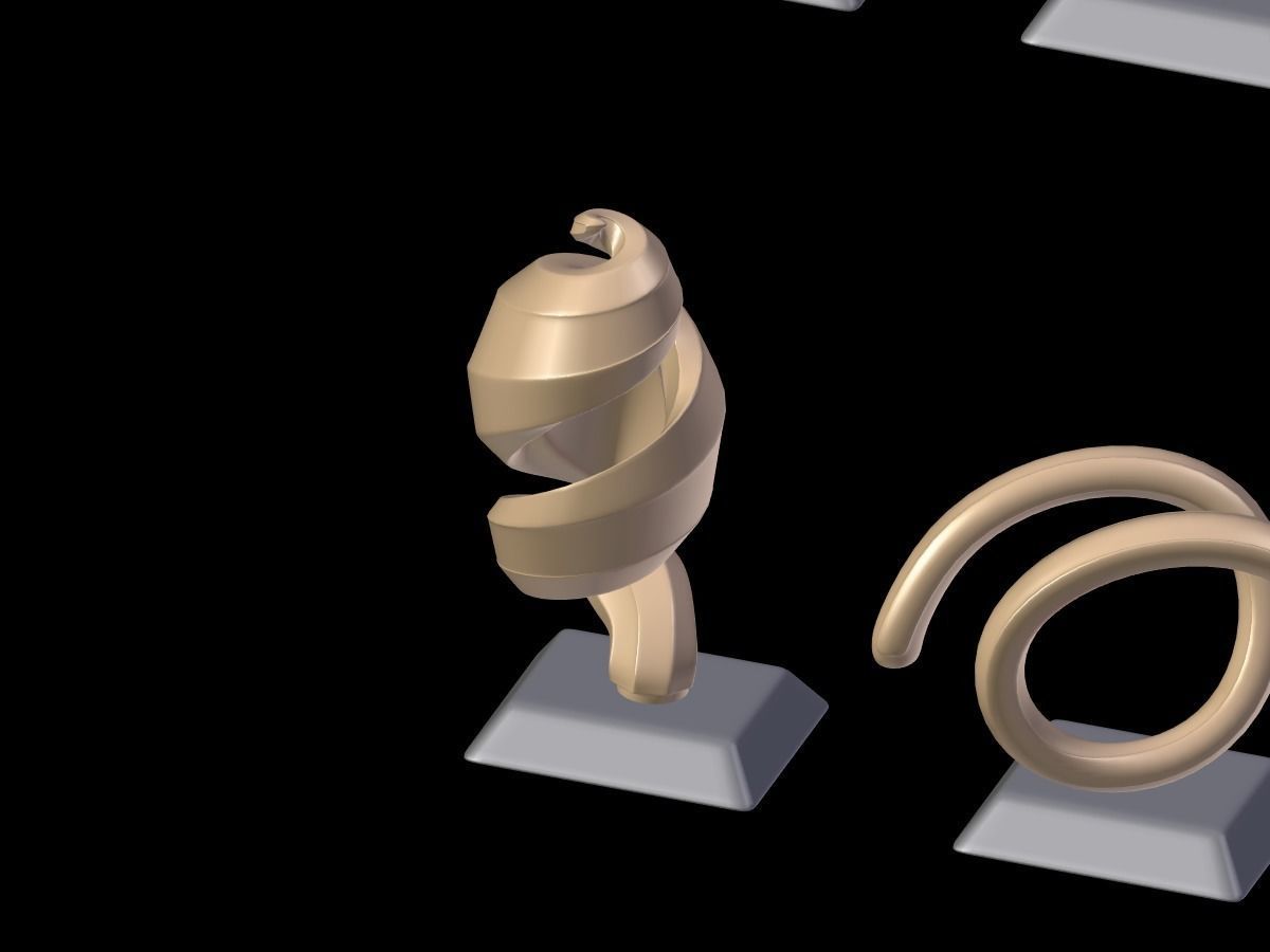 Decorative Abstract Elements 2 Low-poly 3D model_5