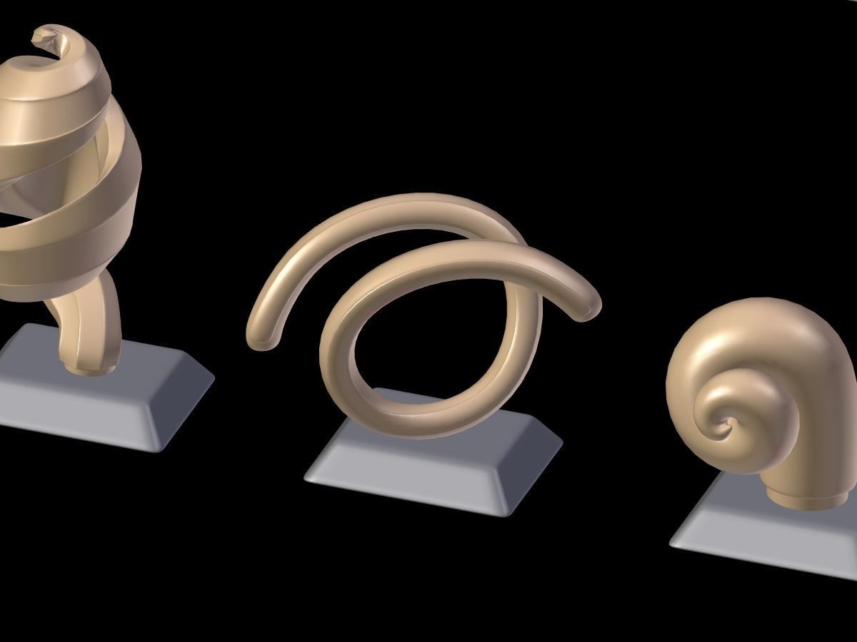 Decorative Abstract Elements 2 Low-poly 3D model_6