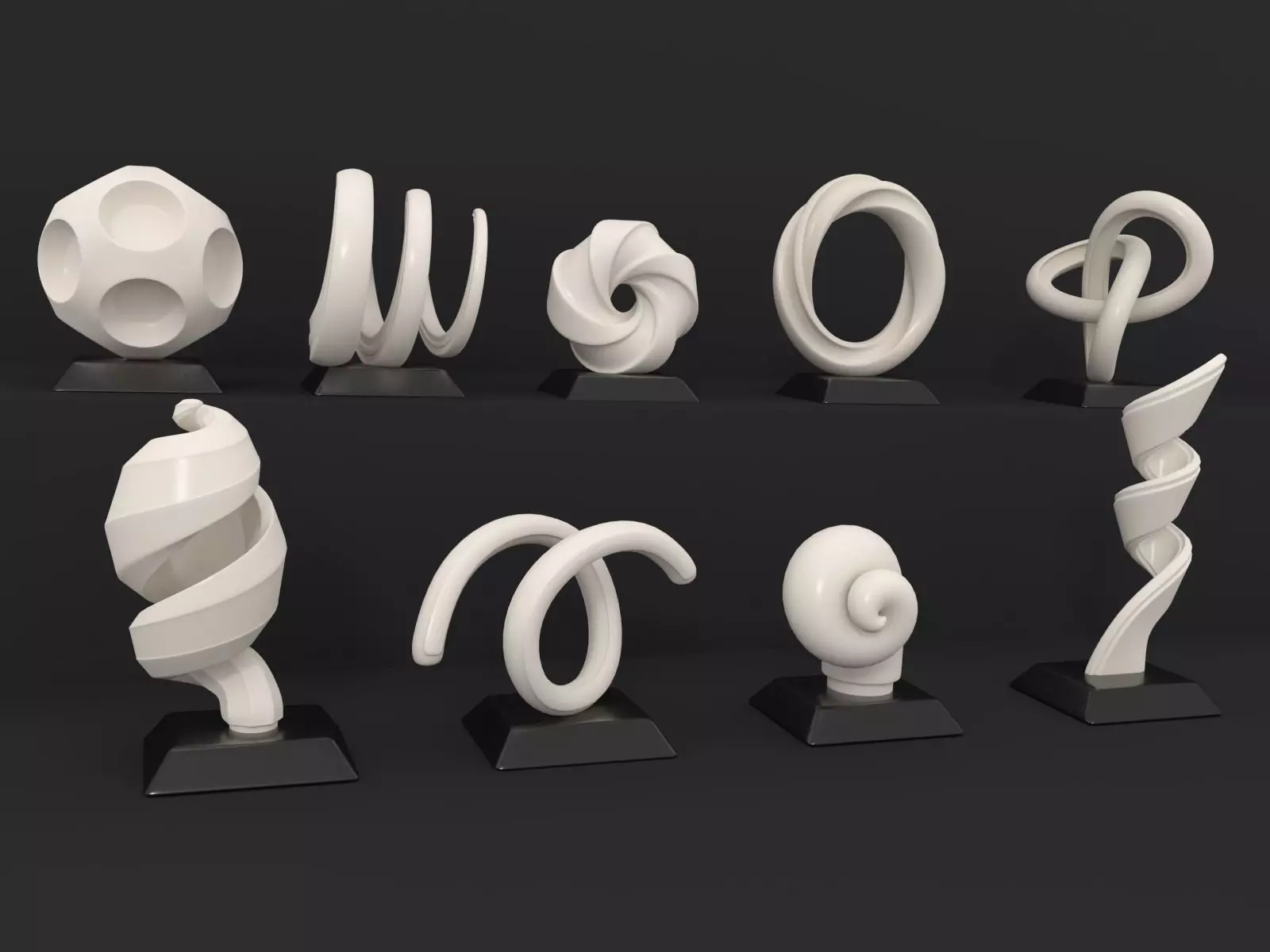 Decorative Abstract Elements 2 Low-poly 3D model_0