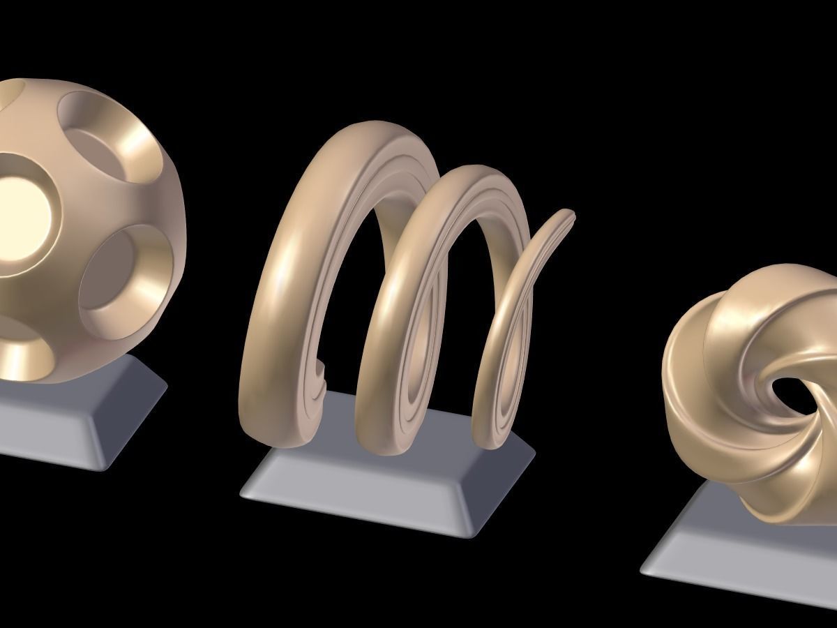 Decorative Abstract Elements 2 Low-poly 3D model_18