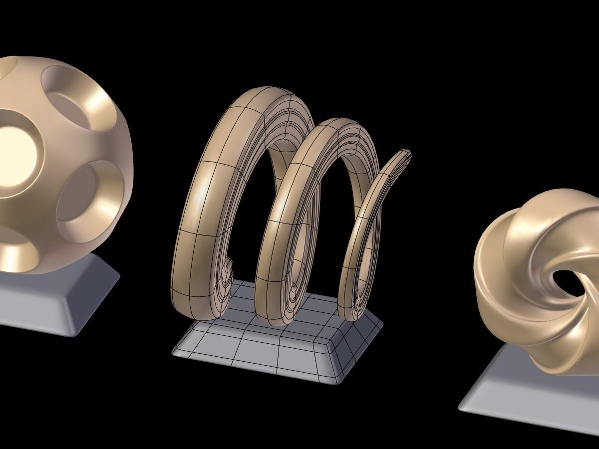 Decorative Abstract Elements 2 Low-poly 3D model_19