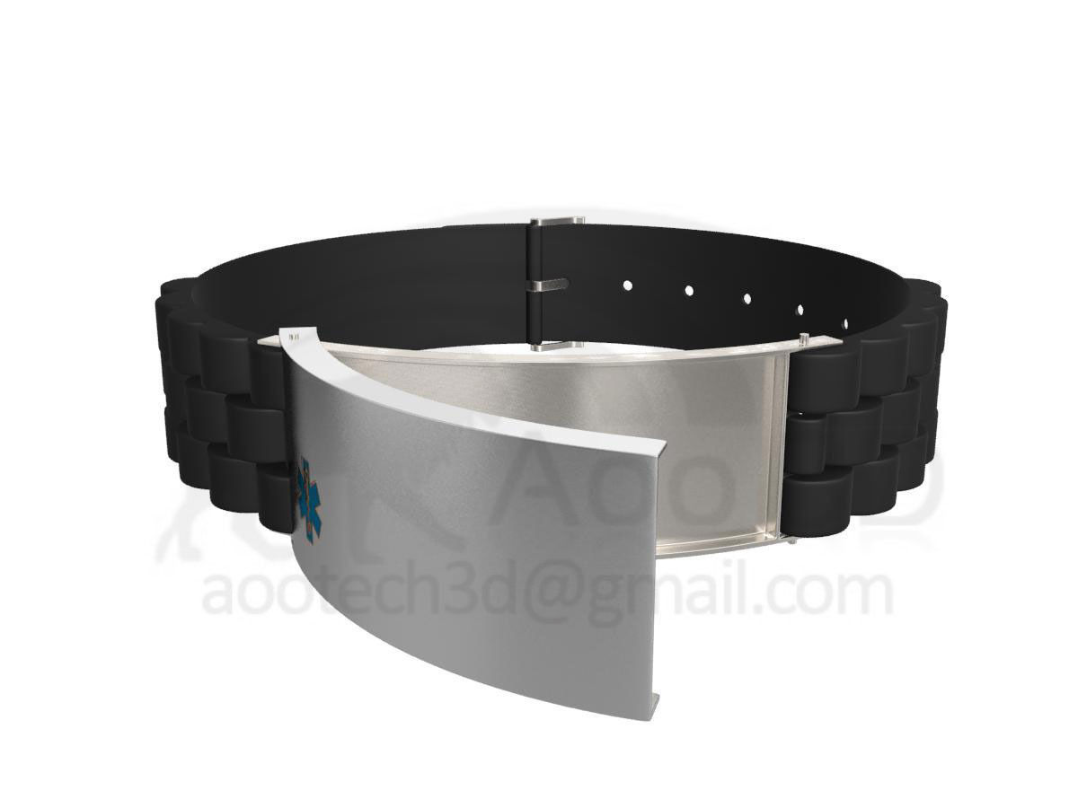 Medical Bracelet Design 3D print model_3