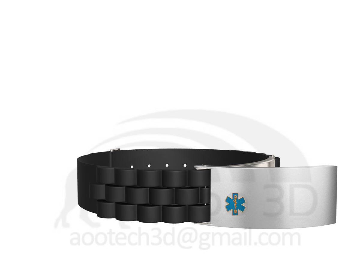 Medical Bracelet Design 3D print model_2