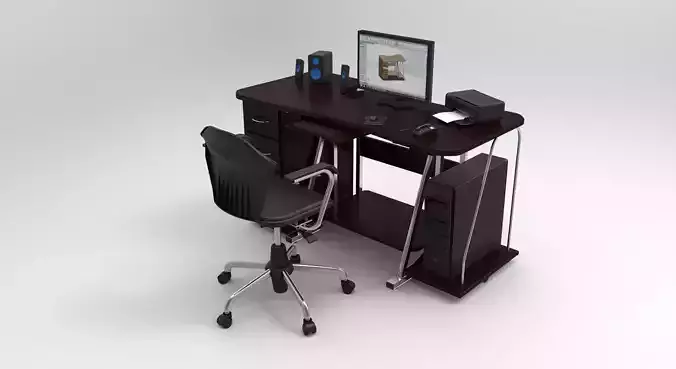 pc table 3 3D model