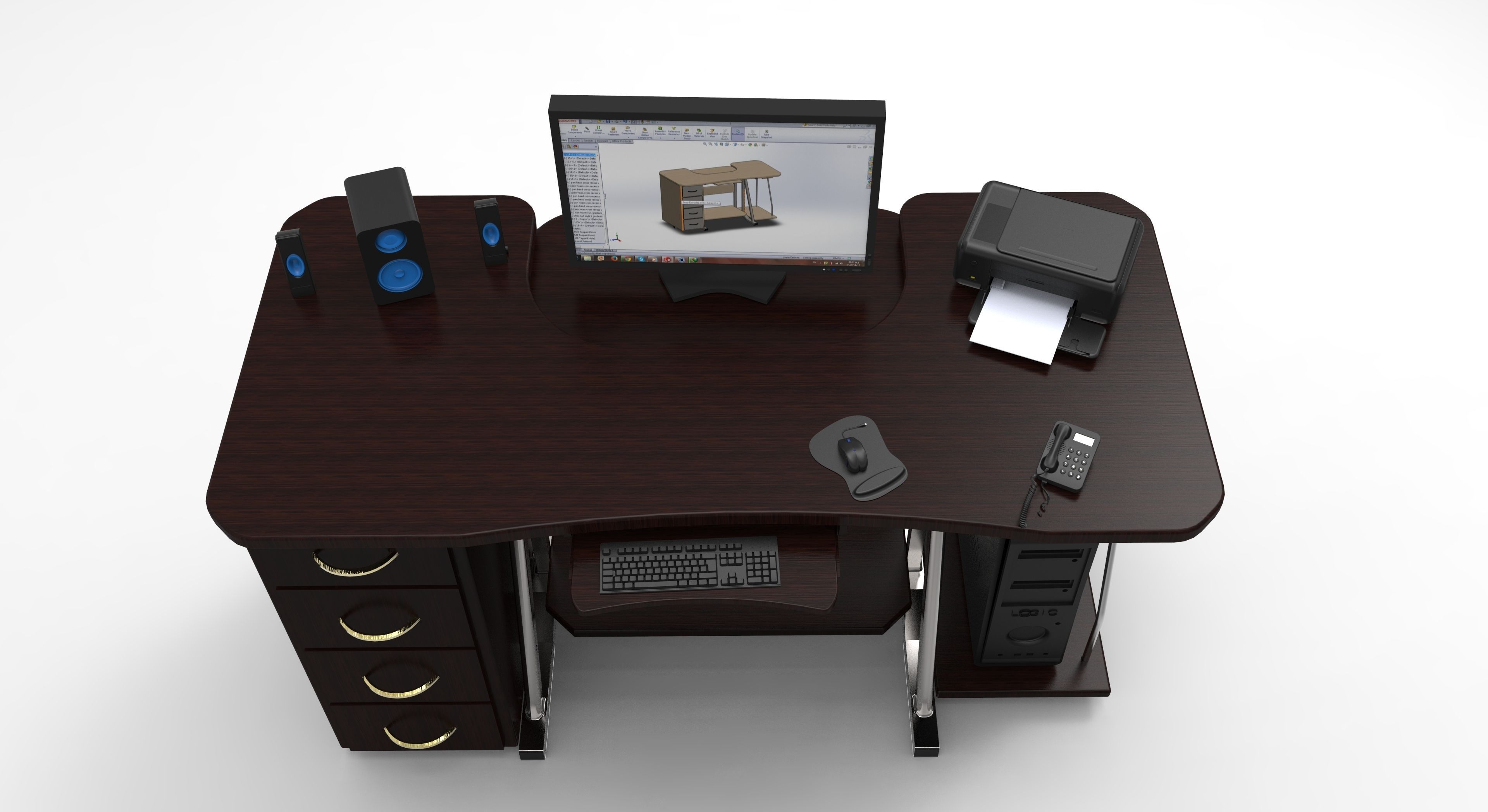 pc table 3 3D model_3