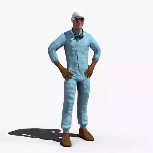 Giuseppe Farina 1950 Low-poly 3D model