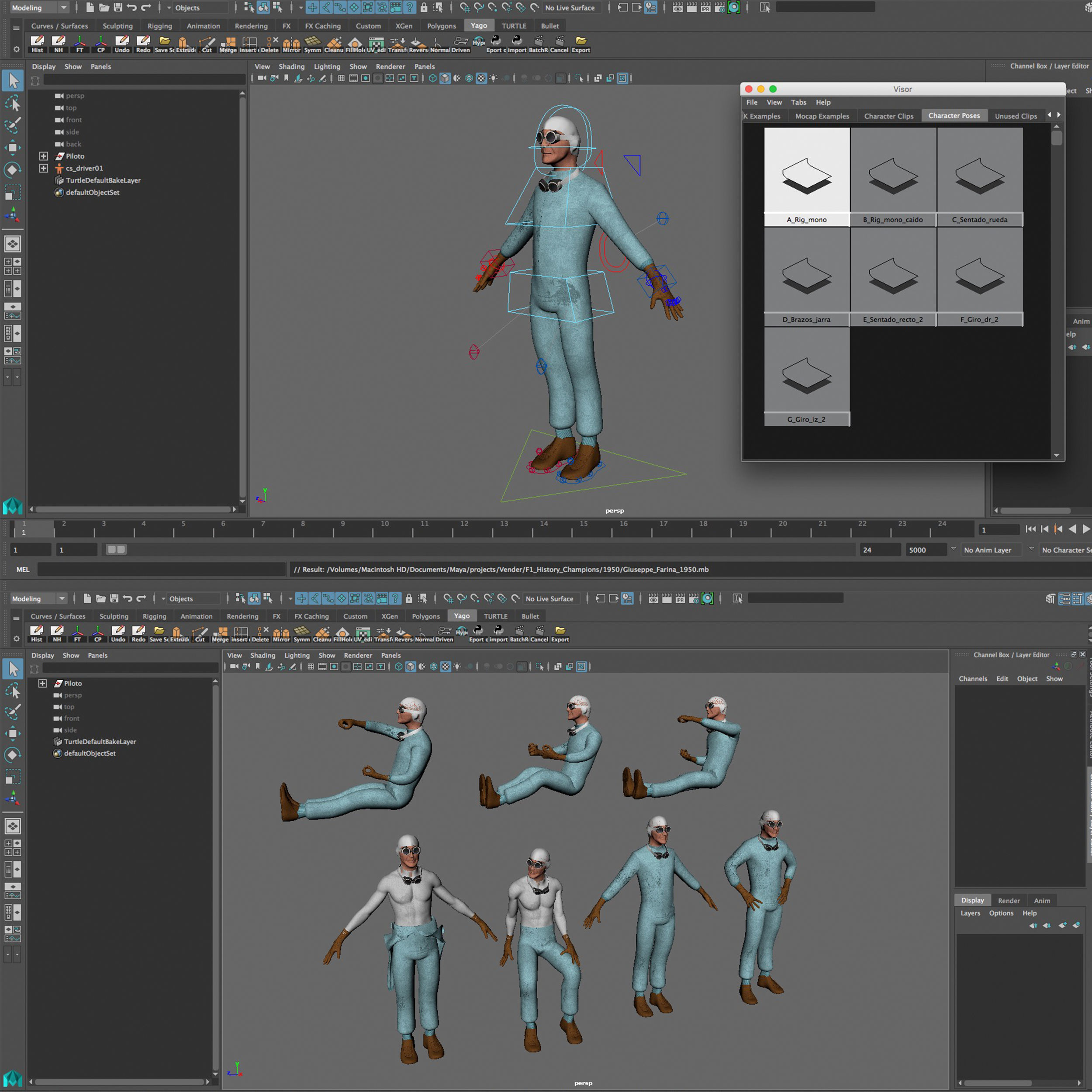 Giuseppe Farina 1950 Low-poly 3D model_9