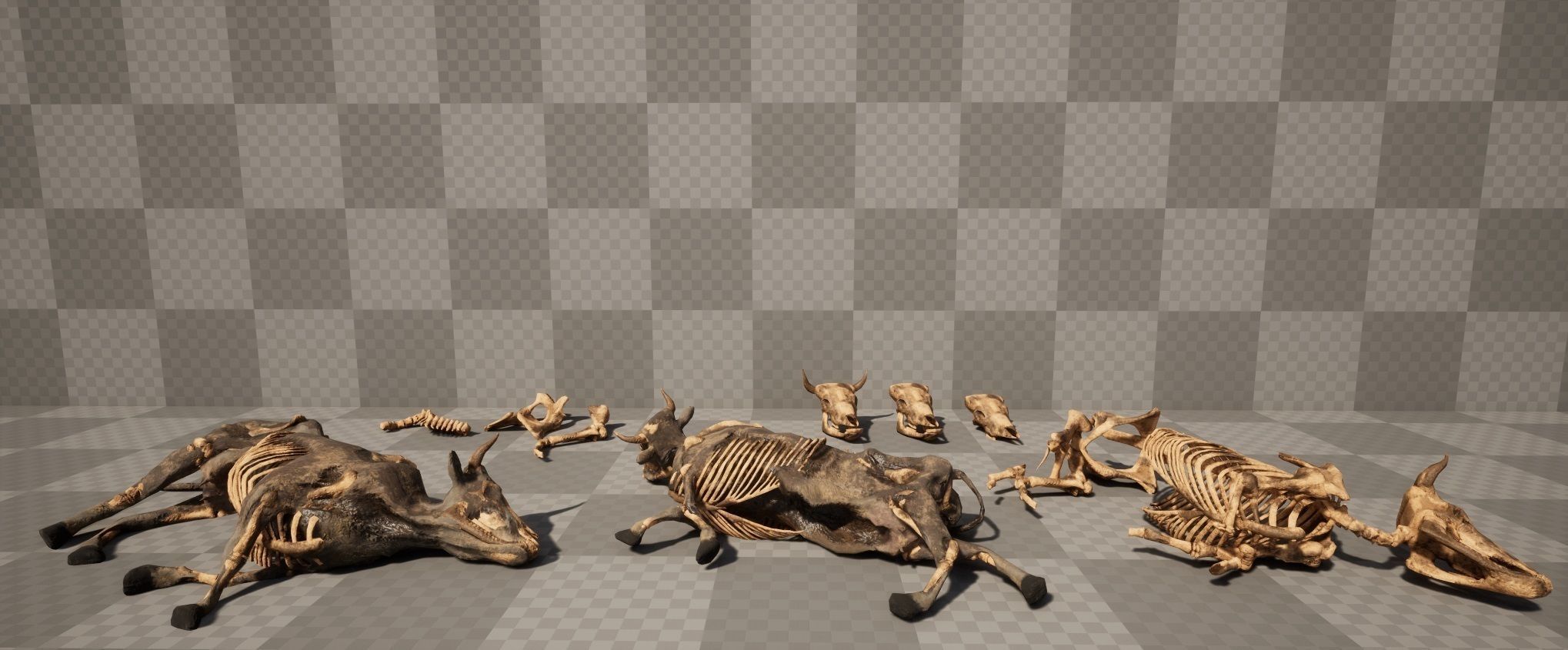 Dead Farm Animals Low-poly 3D model_2