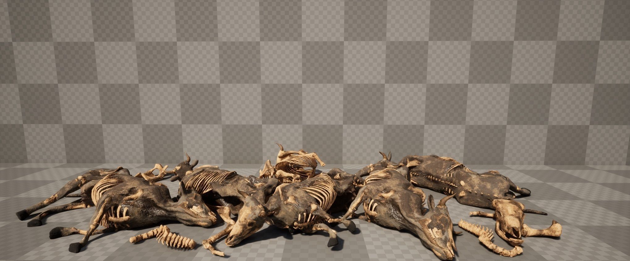 Dead Farm Animals Low-poly 3D model_1