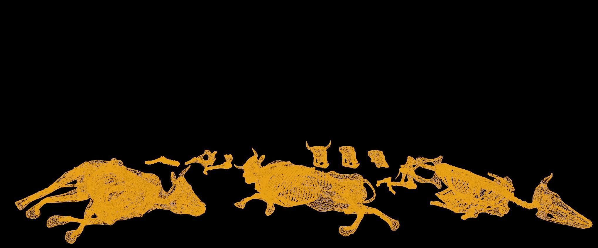 Dead Farm Animals Low-poly 3D model_11