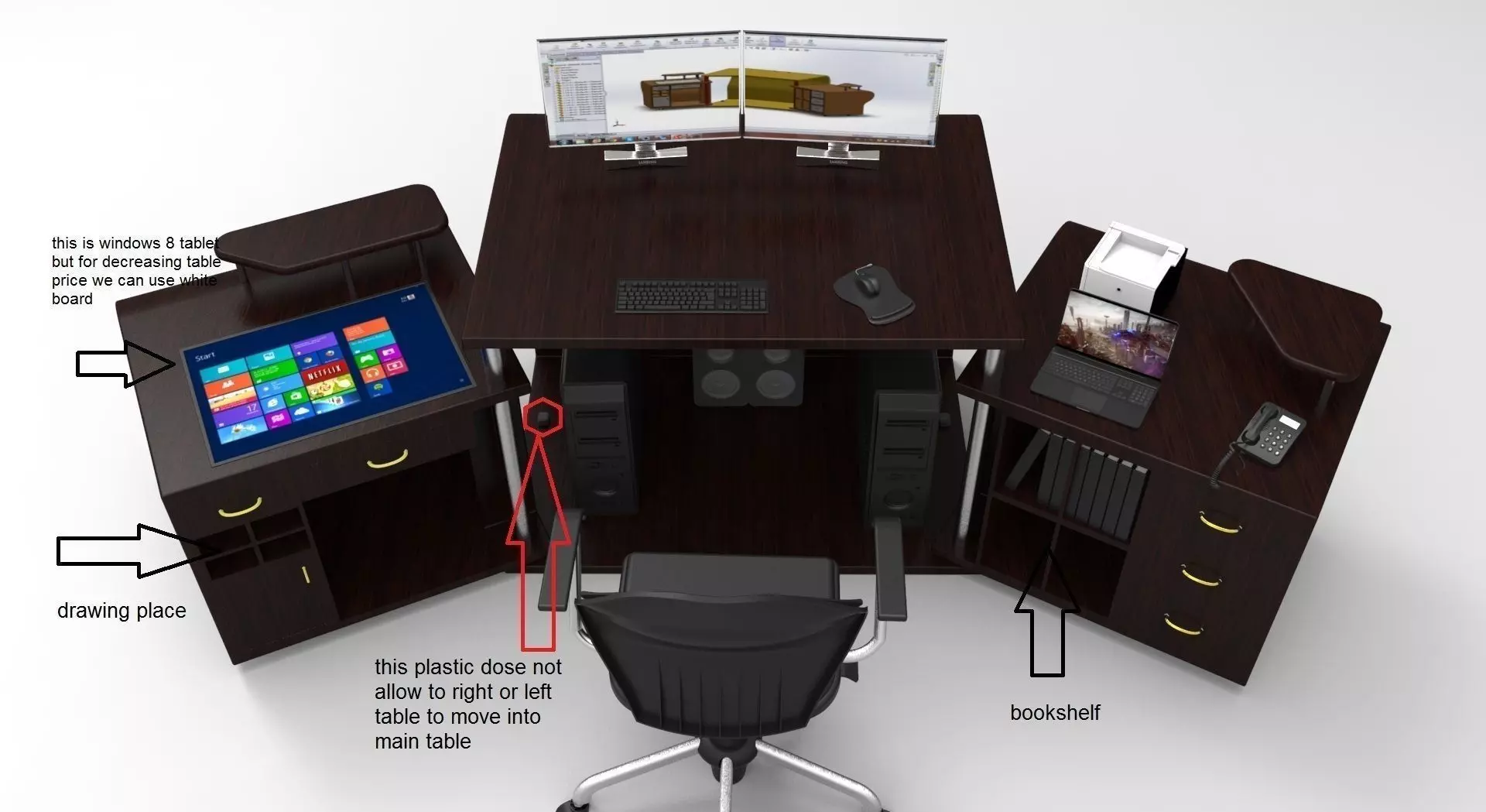 Pc table 2 3D model_0