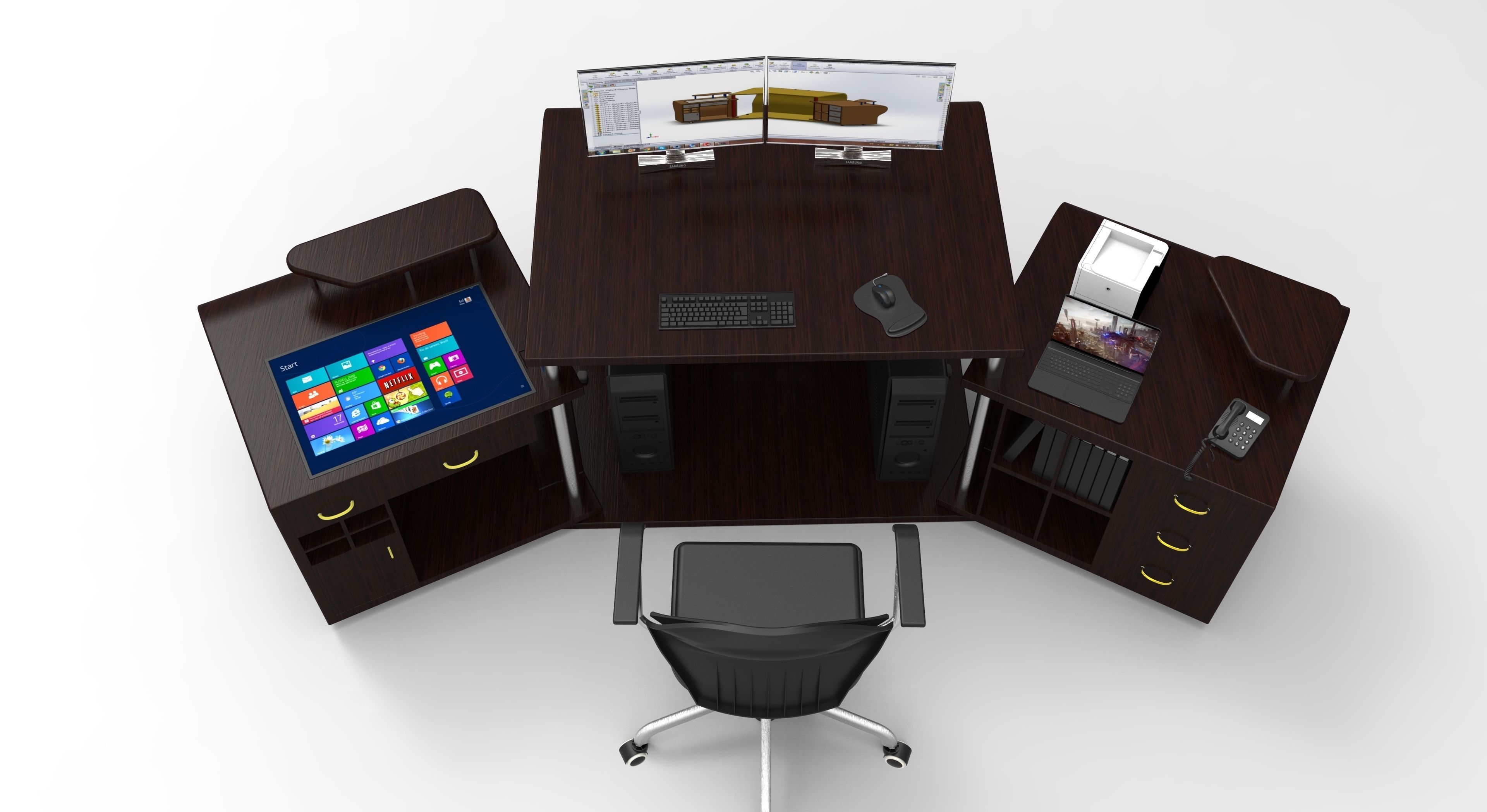 Pc table 2 3D model_4