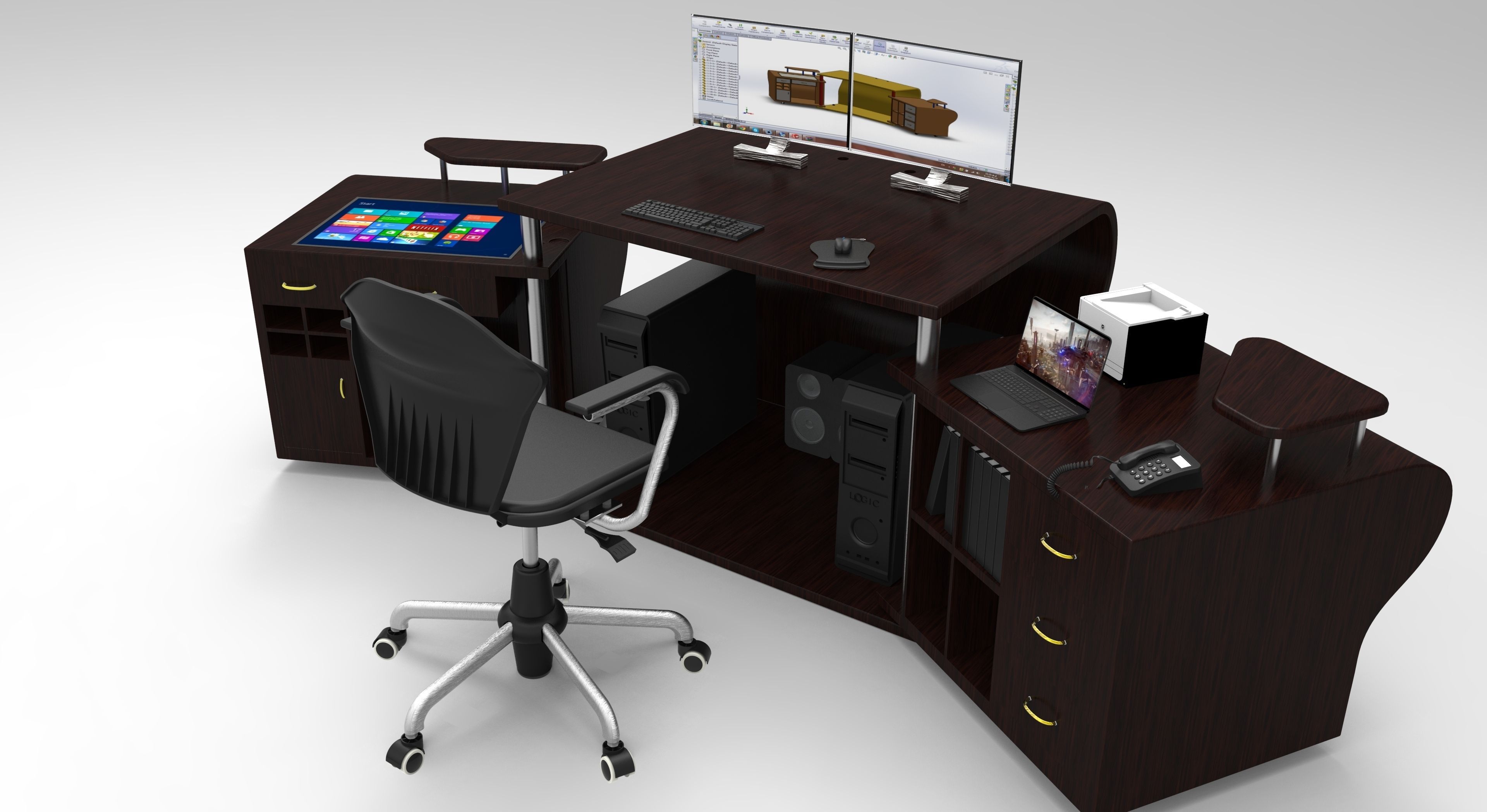 Pc table 2 3D model_3