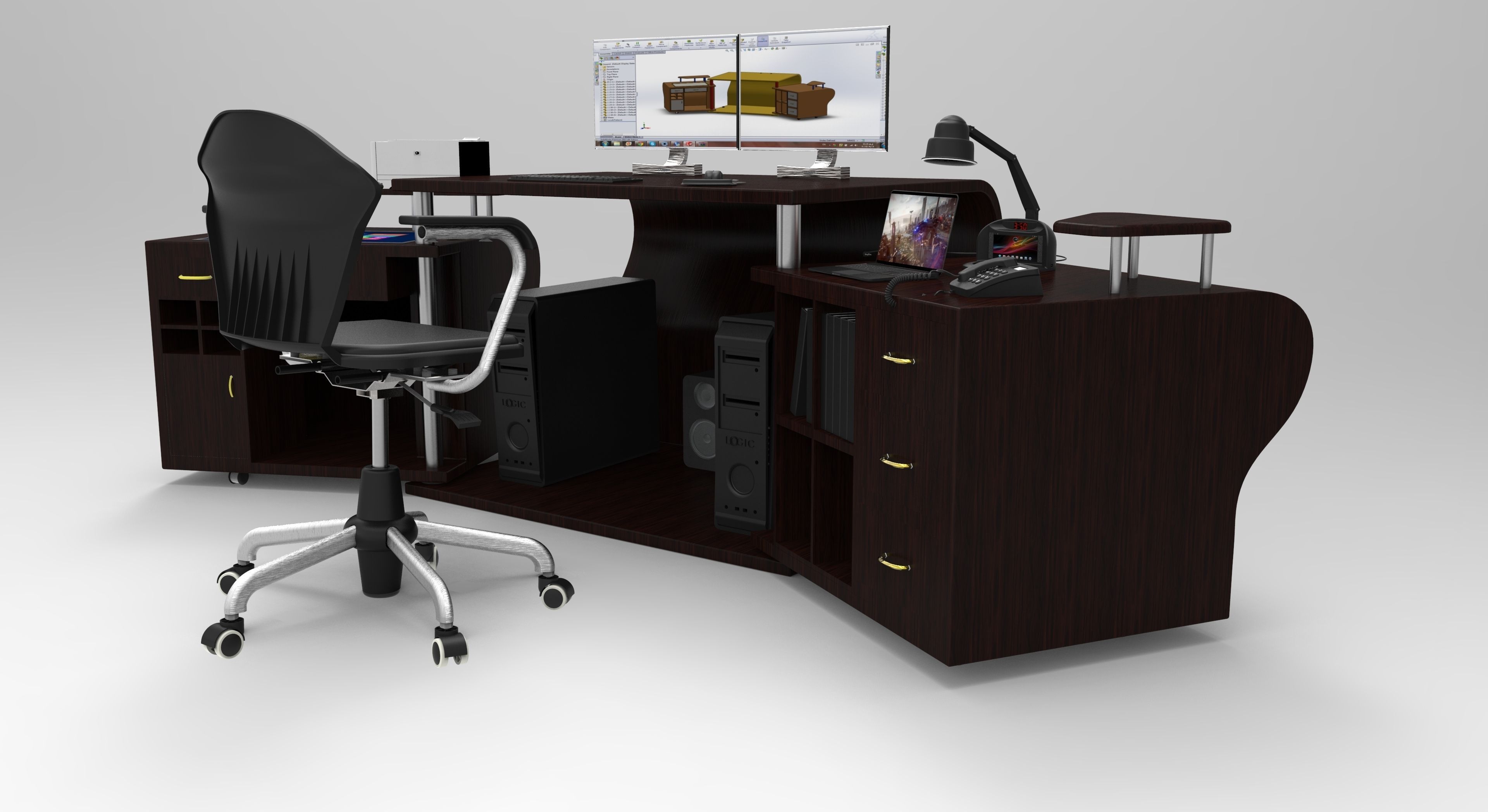 Pc table 2 3D model_5