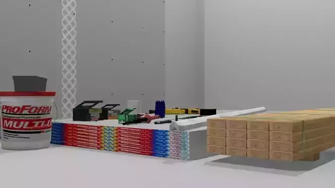 Interior Frame Construction Tool Set 3D model