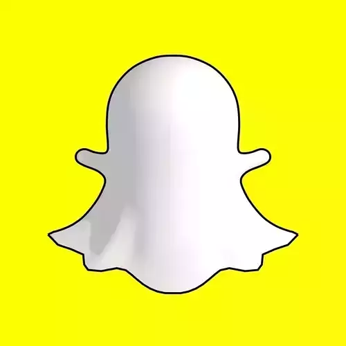 Snapchat Ghost Low-poly 3D model