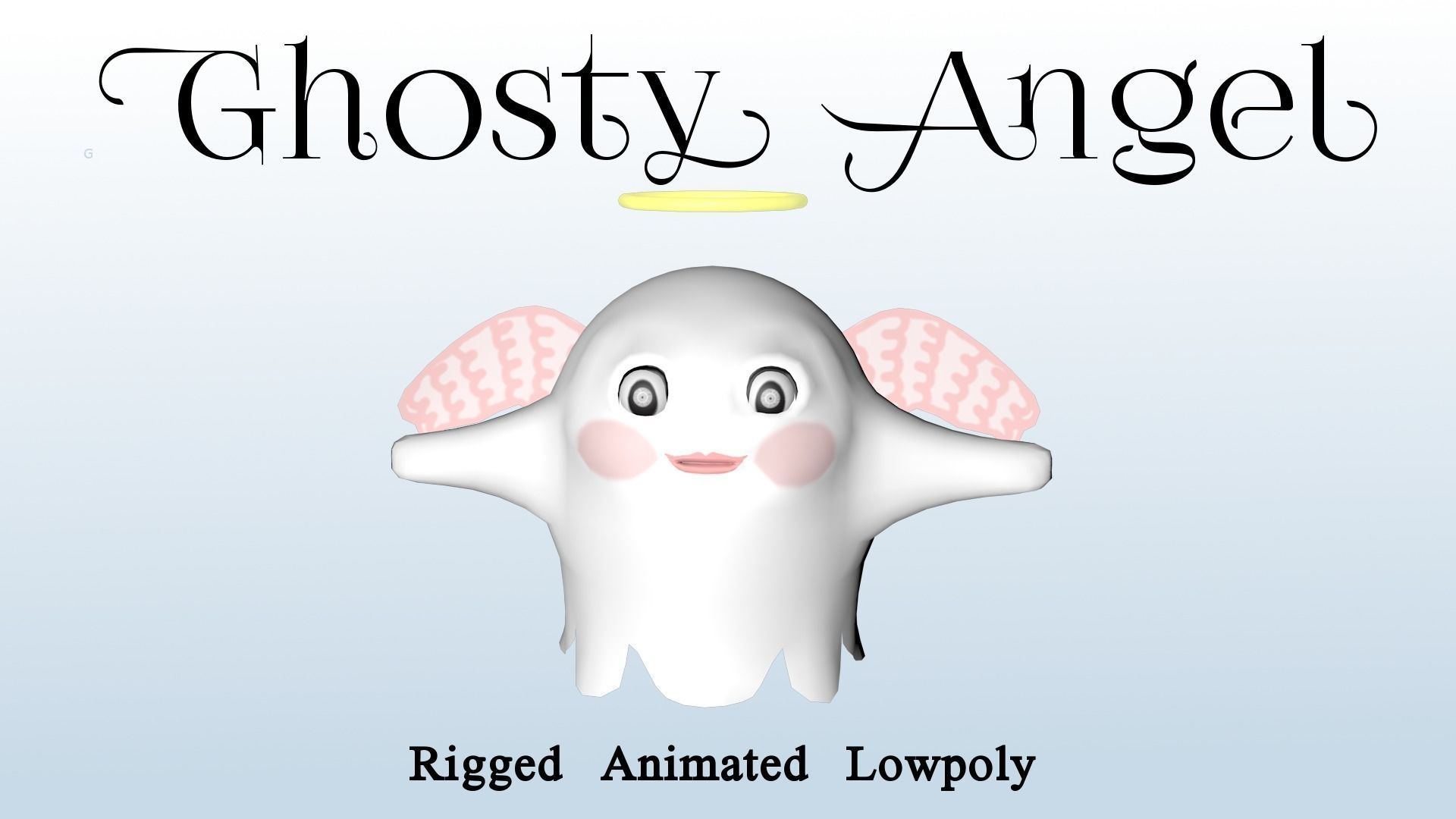 Ghosty Angel Low-poly 3D model_0