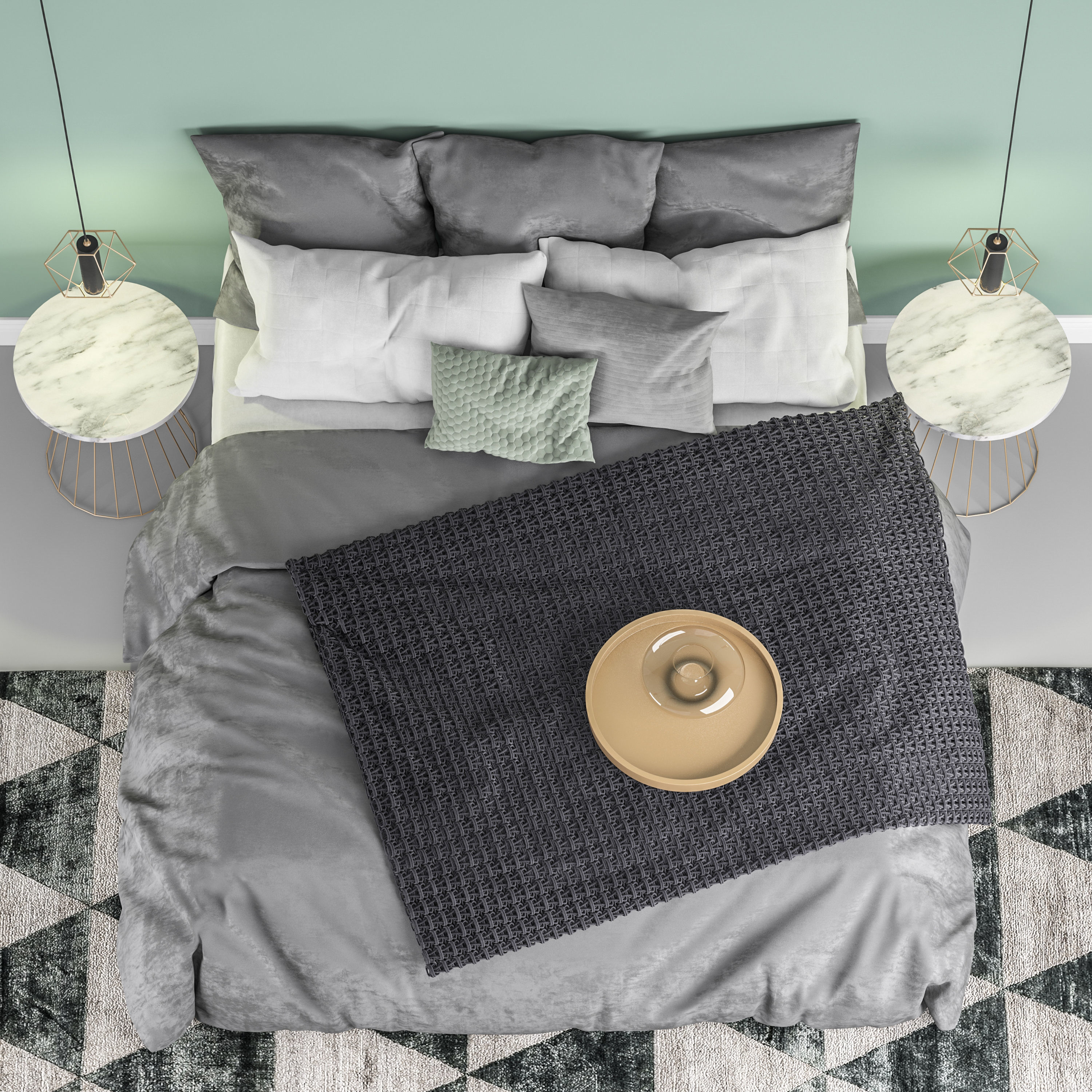 Nordli double bed  3D model_8