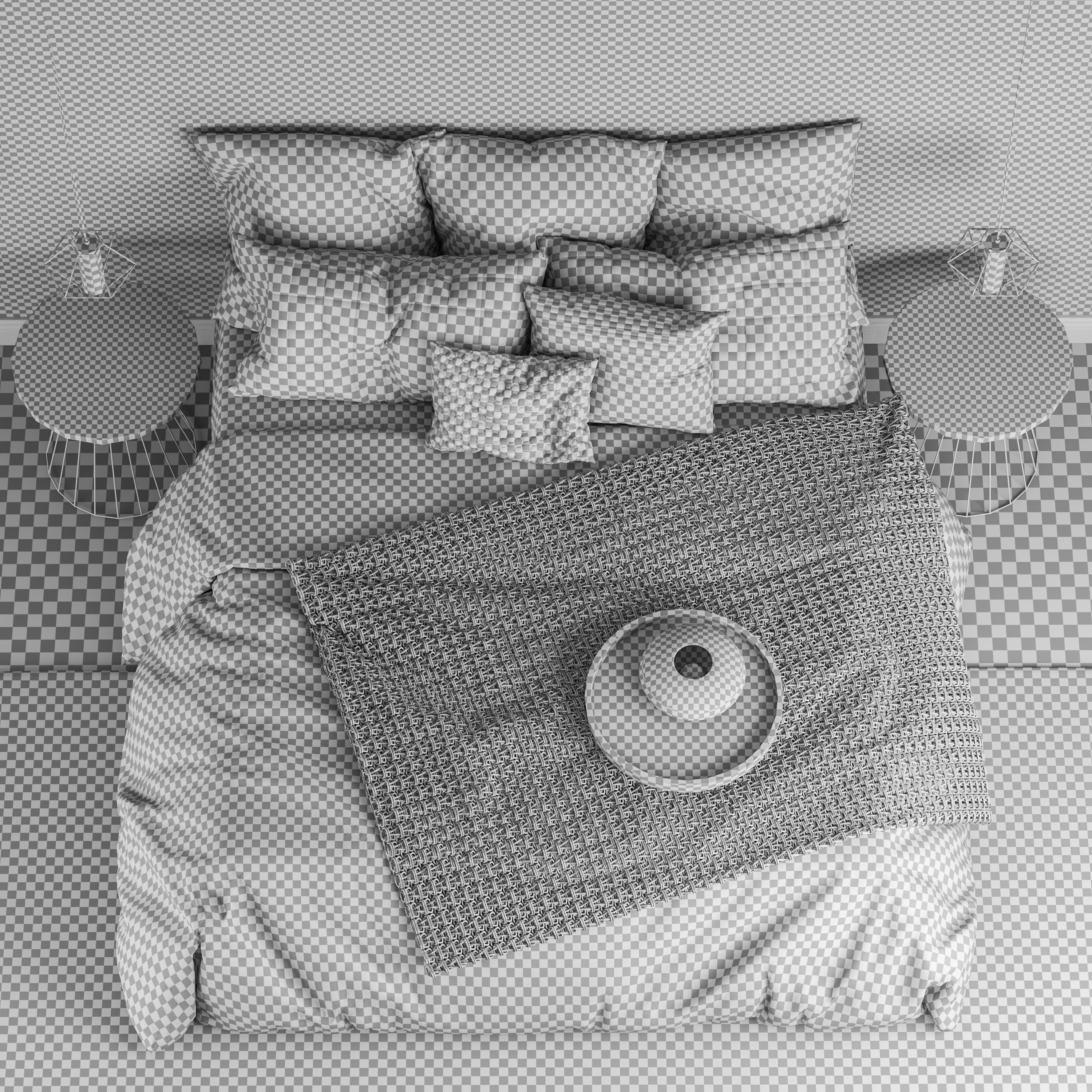 Nordli double bed  3D model_10