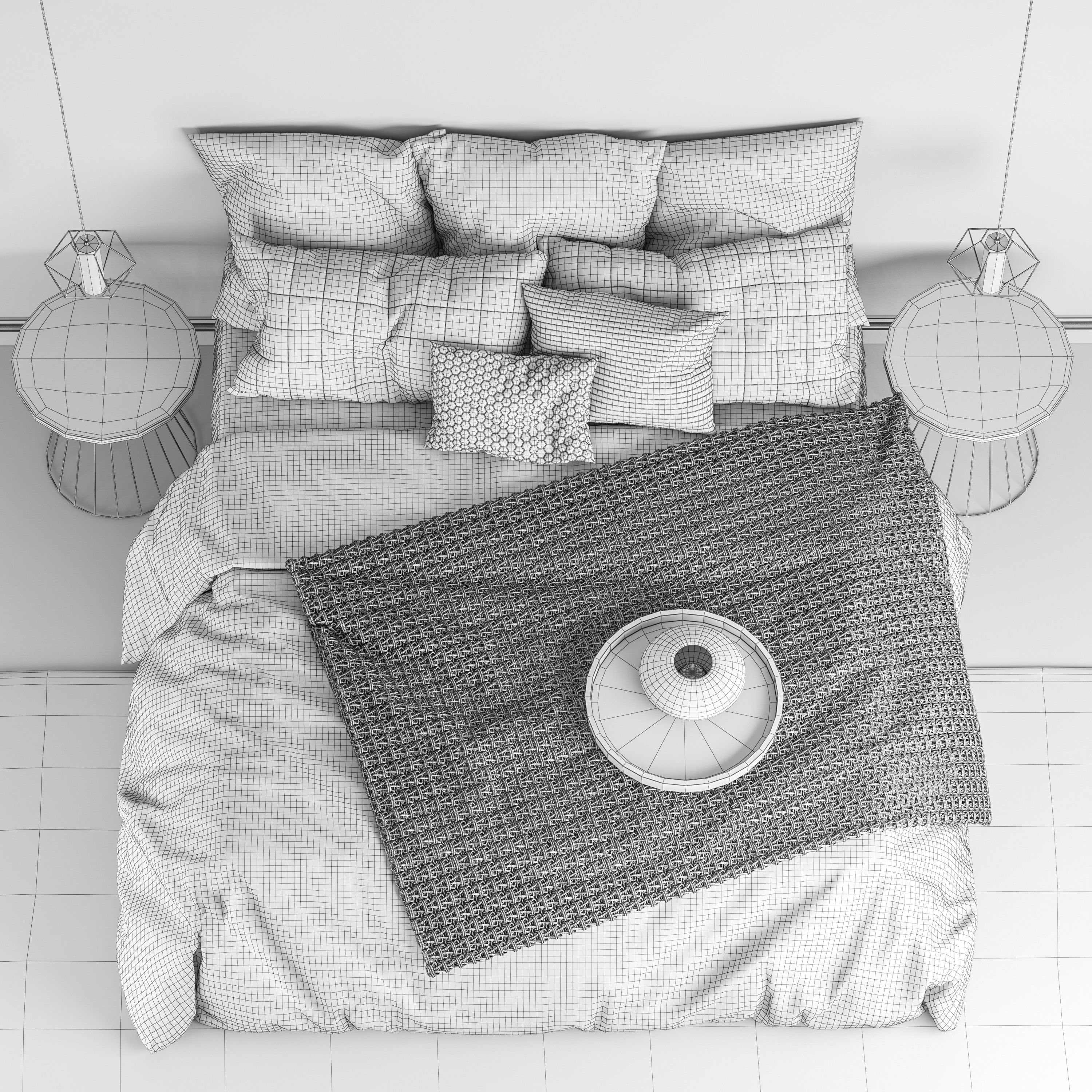 Nordli double bed  3D model_9