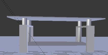 Glass Table Low-poly 3D model_2