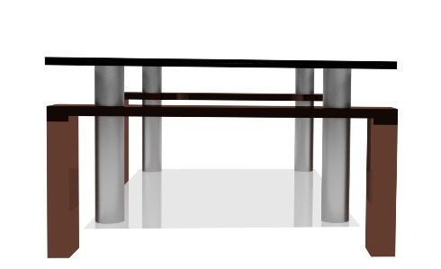 Glass Table Low-poly 3D model_1