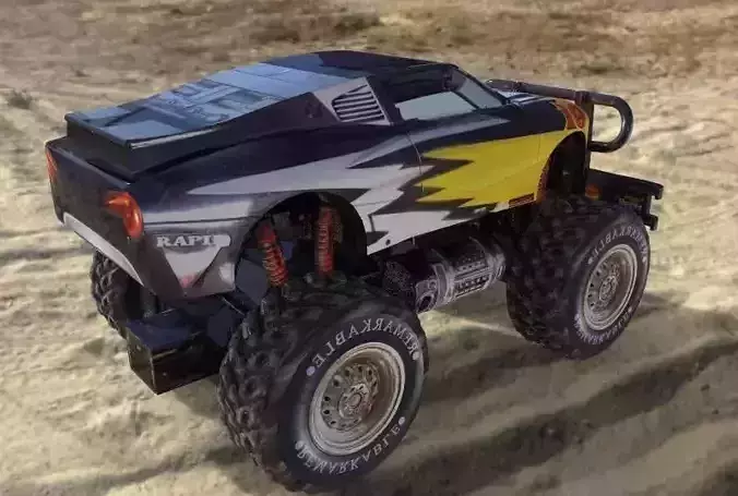 RC Truck Free low-poly 3D model