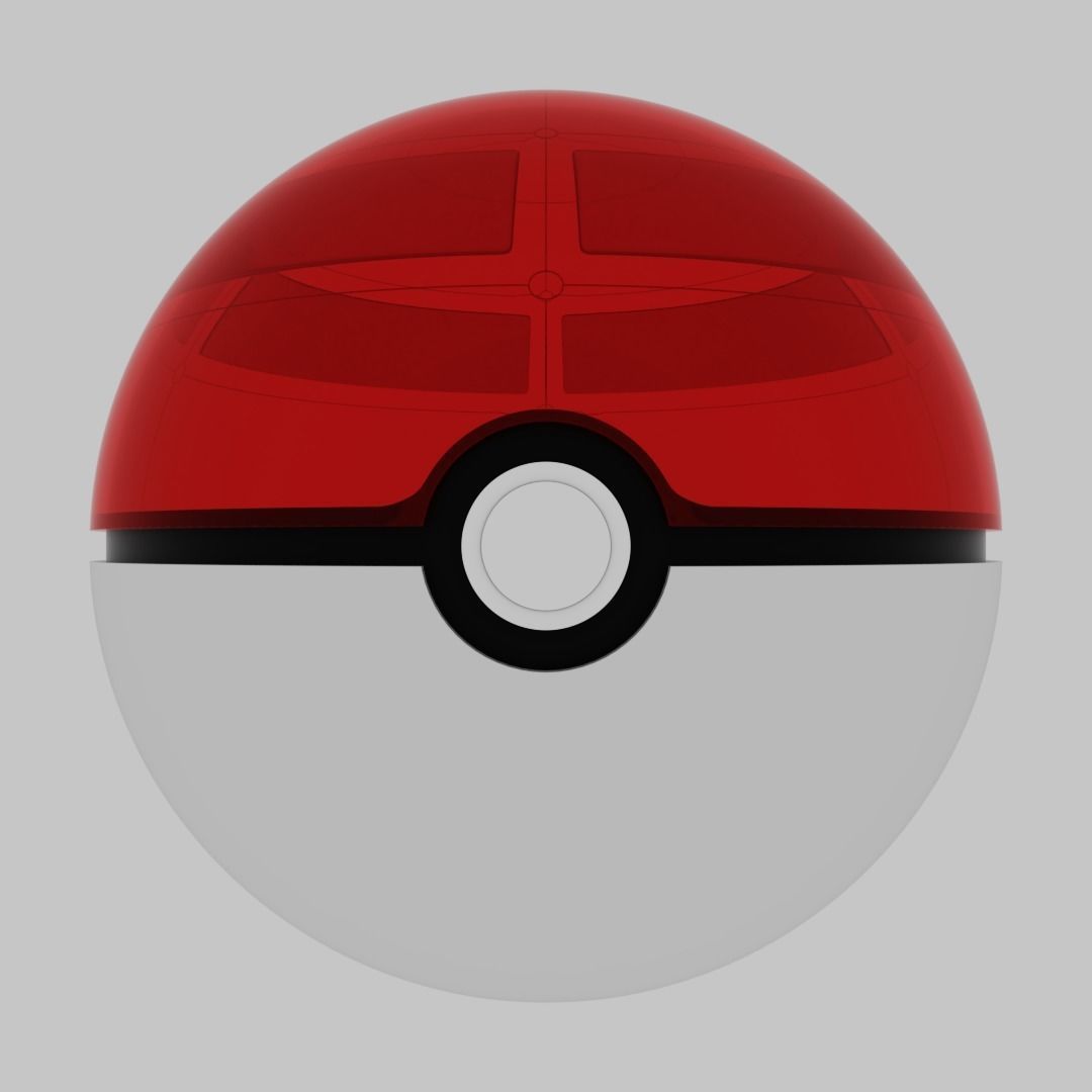 3d asset transparent pokeball cgtrader