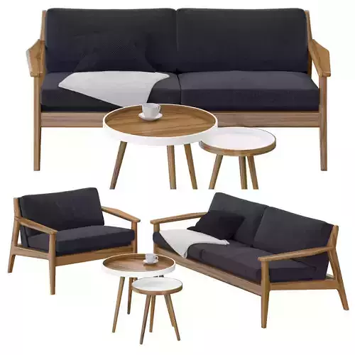 Scandinavian sofa set 
