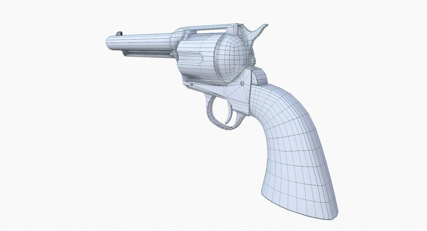 Colt Peacemaker SAA CO2 Low-poly 3D model_13
