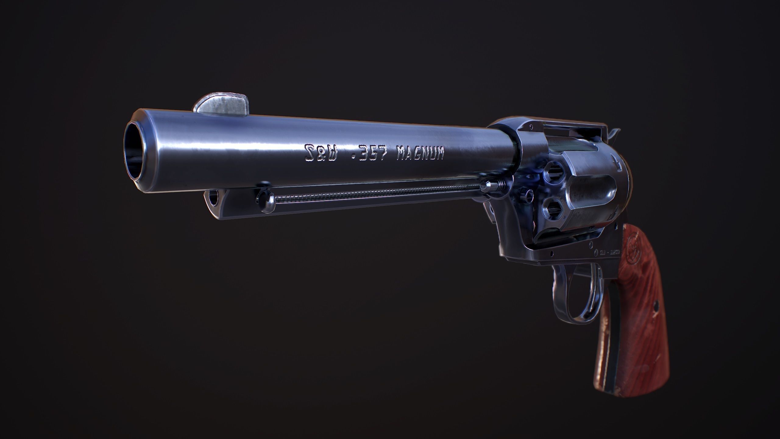 Colt Peacemaker SAA CO2 Low-poly 3D model_14