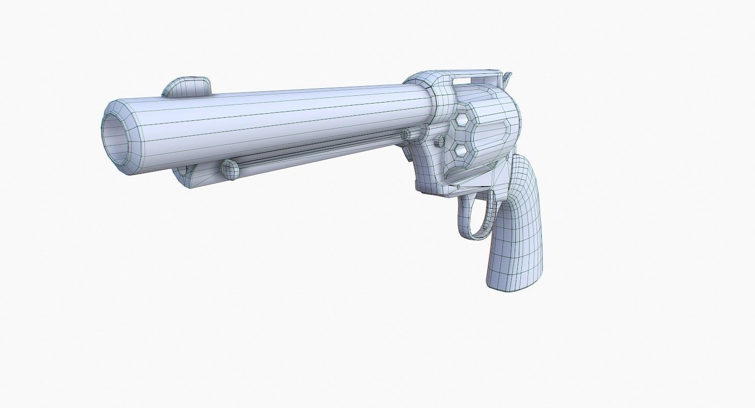 Colt Peacemaker SAA CO2 Low-poly 3D model_11