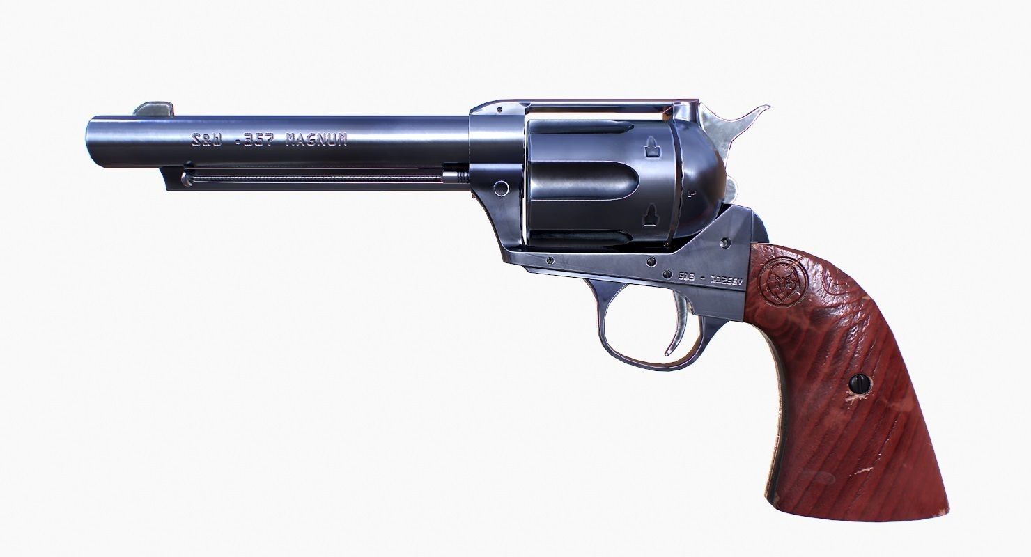 Colt Peacemaker SAA CO2 Low-poly 3D model_1