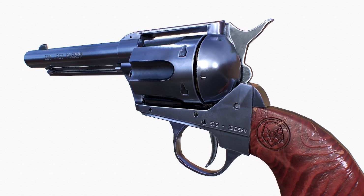 Colt Peacemaker SAA CO2 Low-poly 3D model_5