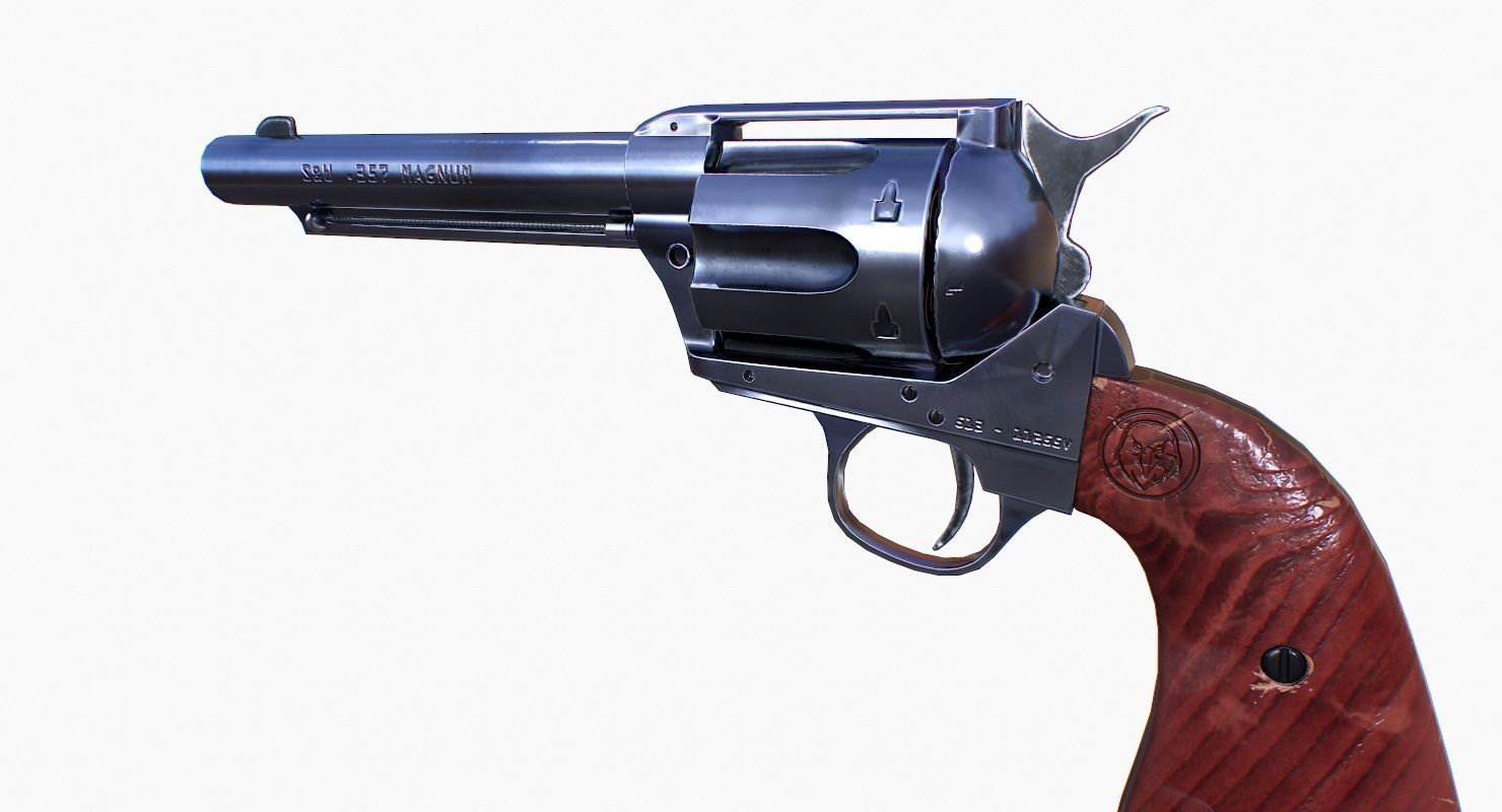 Colt Peacemaker SAA CO2 Low-poly 3D model_3