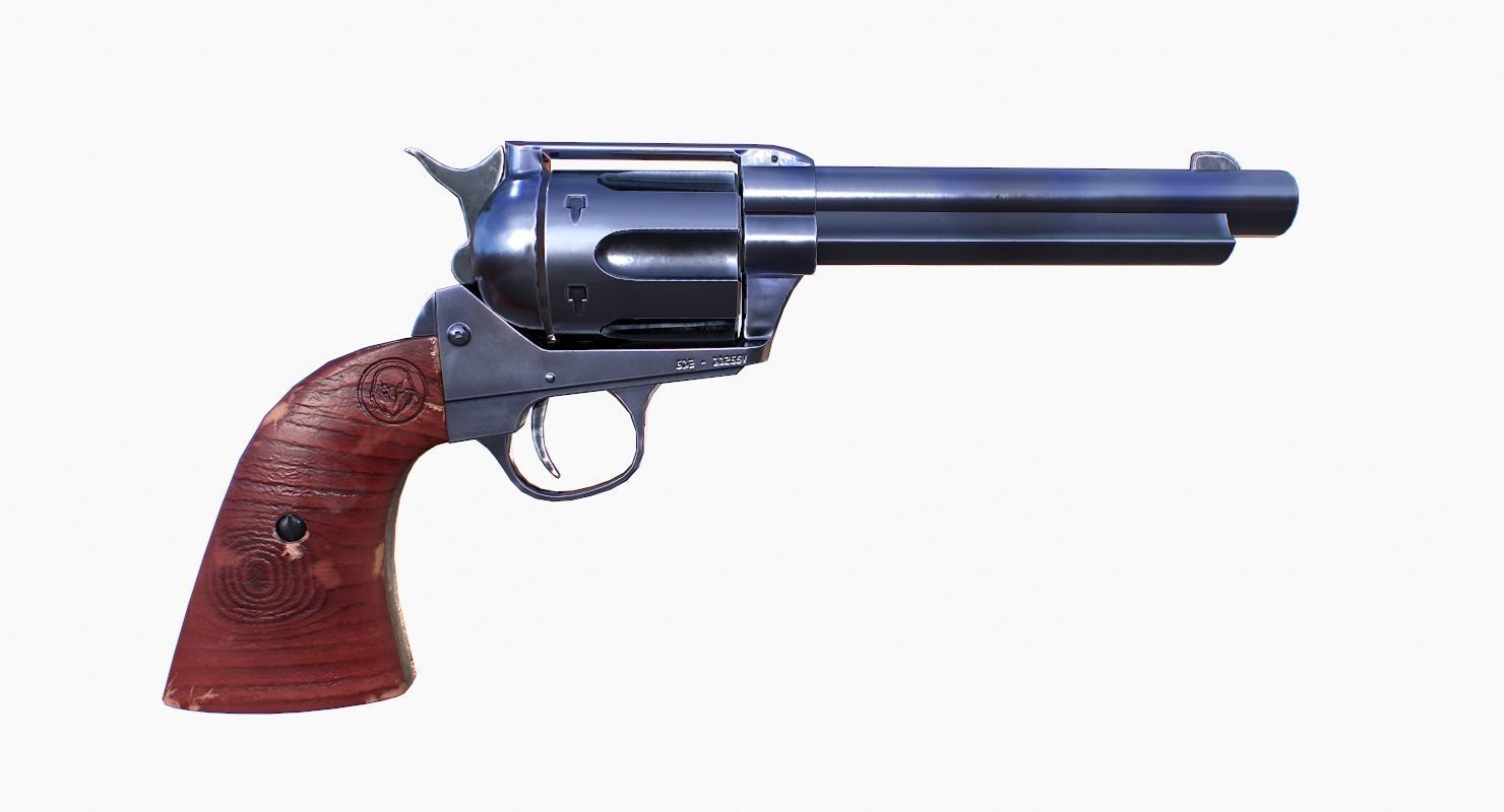 Colt Peacemaker SAA CO2 Low-poly 3D model_2