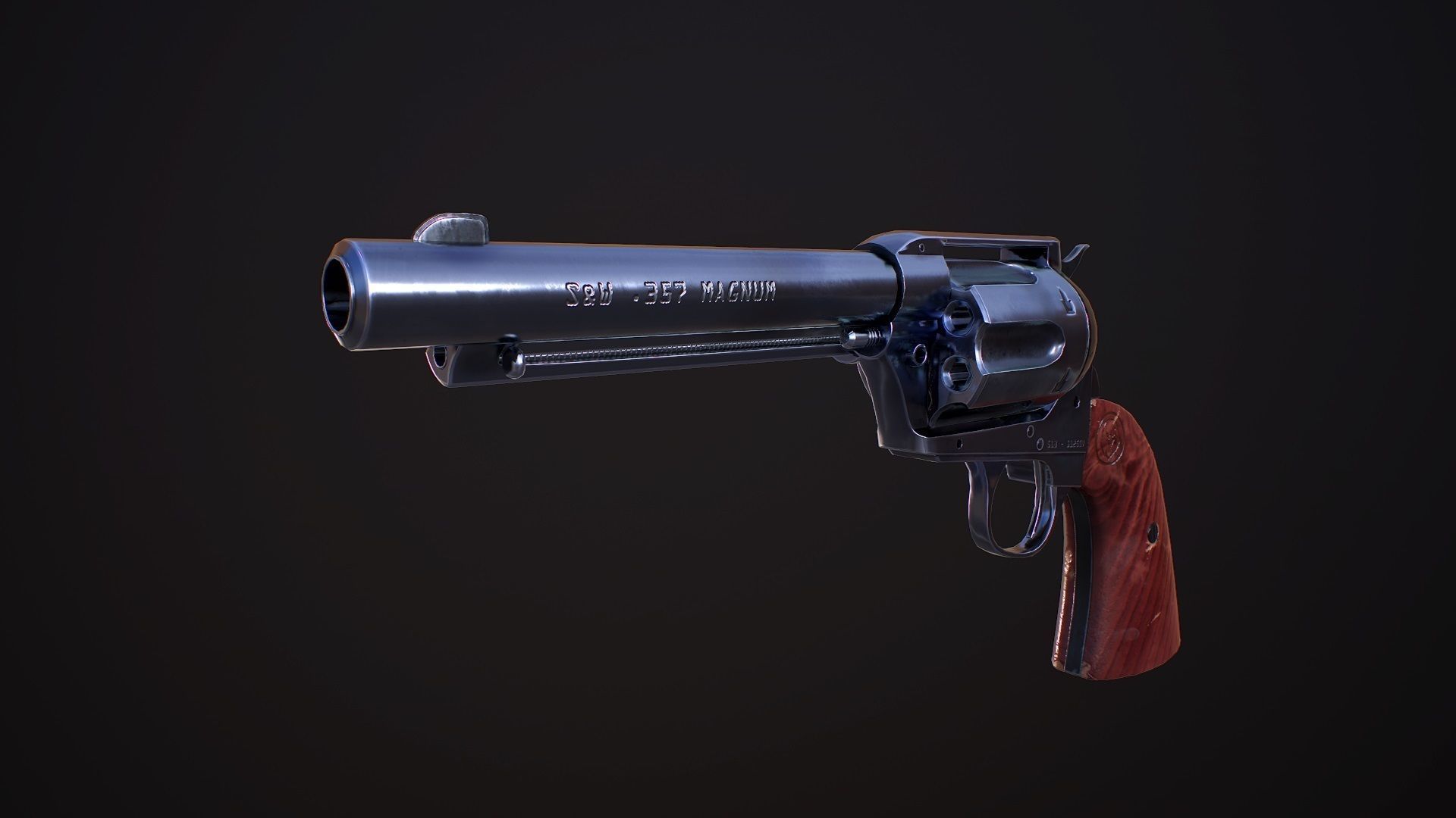 Colt Peacemaker SAA CO2 Low-poly 3D model_7