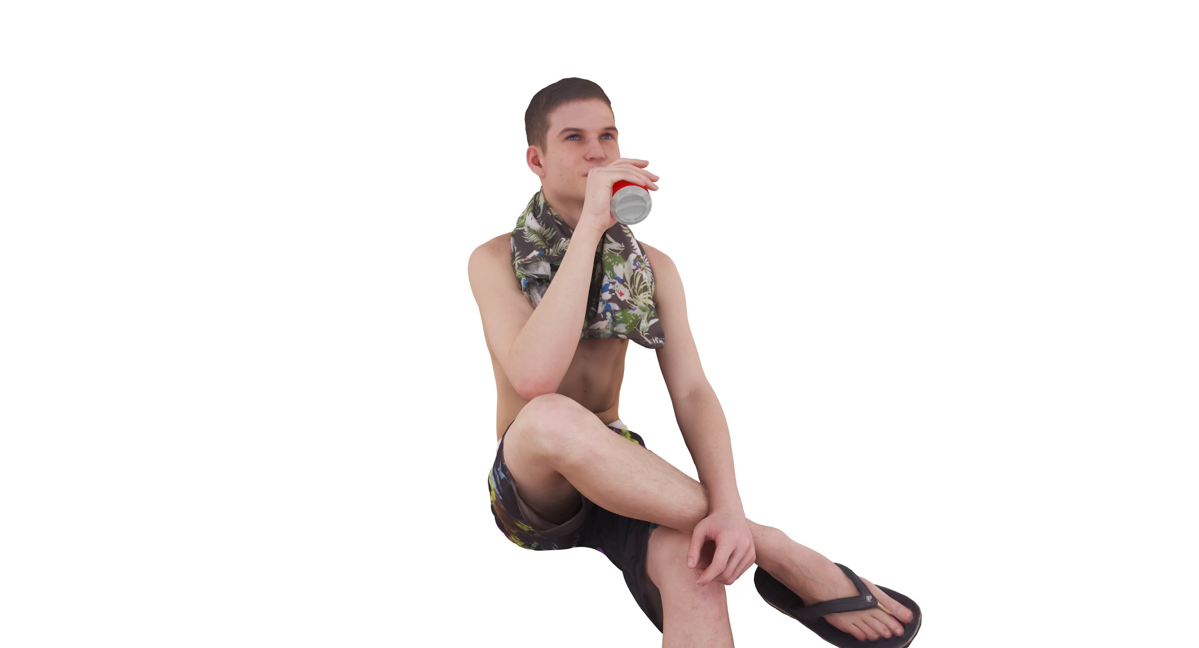 Resort People Pack Low-poly 3D model_423