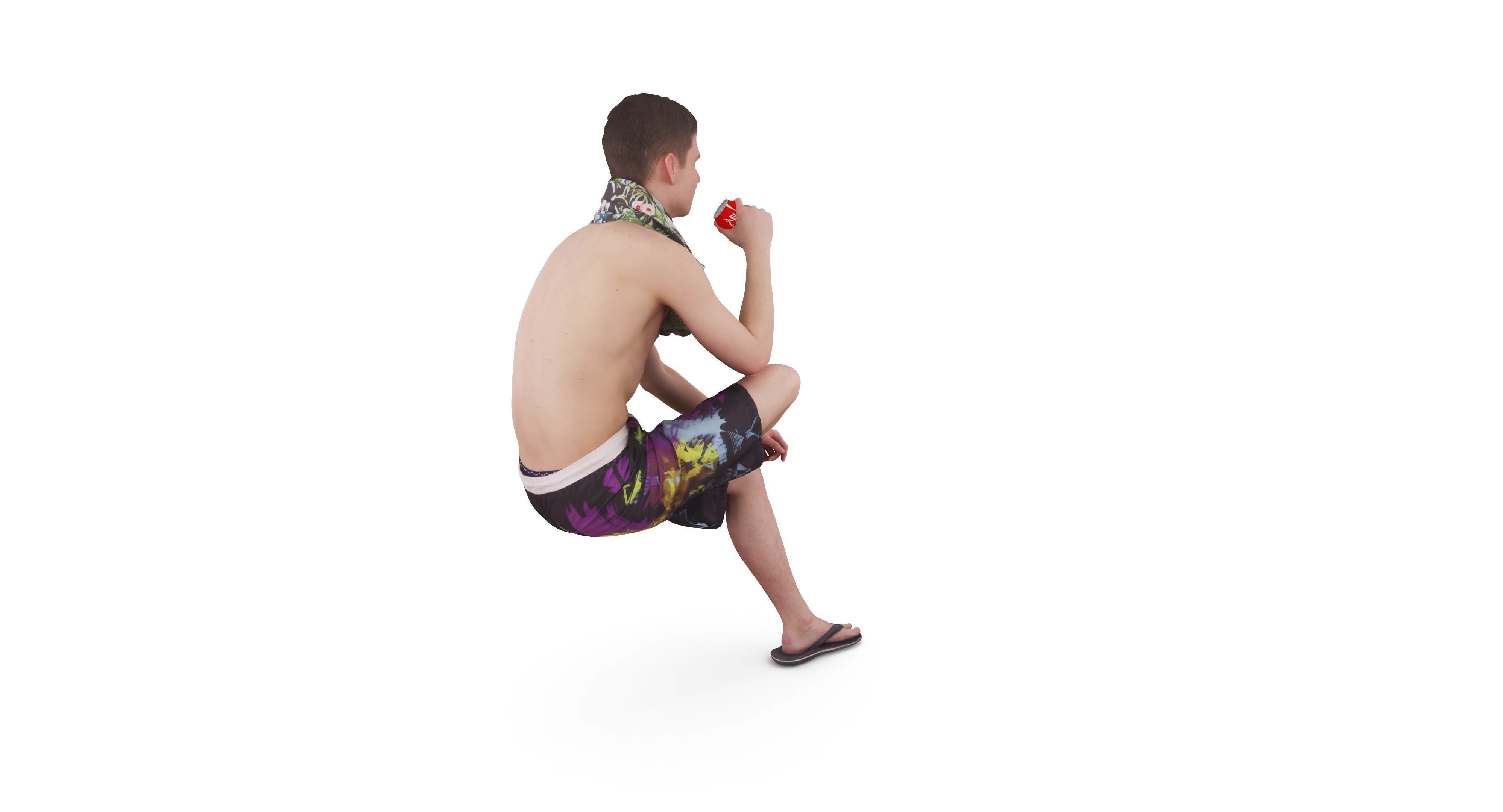 Resort People Pack Low-poly 3D model_415