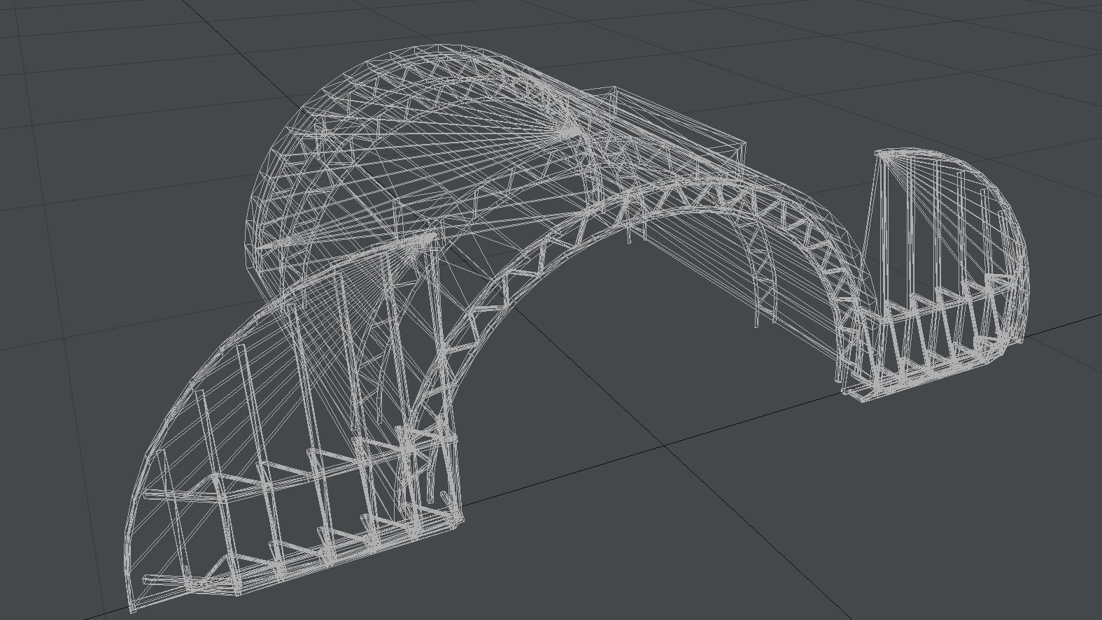 Aircraft Shelter Low Poly - animated doors Low-poly 3D model_8